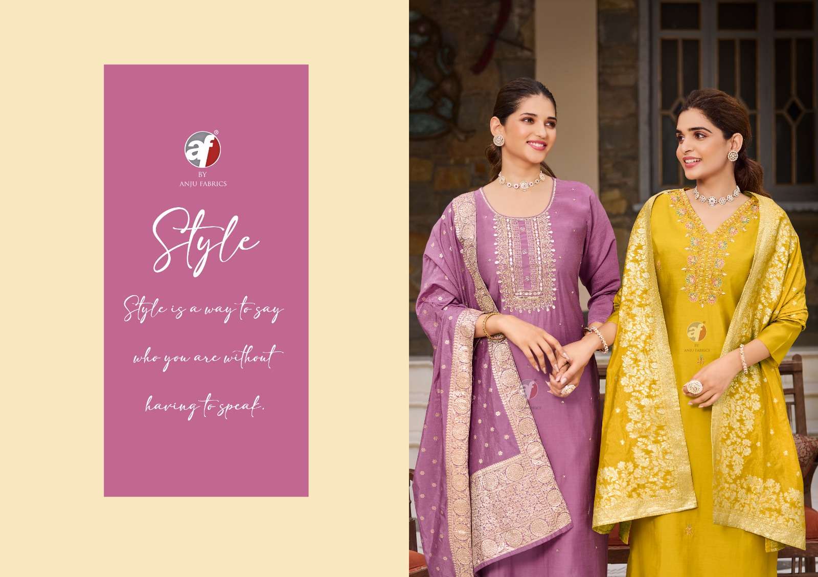 VASTRA VOL-3 BY ANJU FABRICS ROMAN SILK PURE HAND WORK KURTI PANT WIH JACQUARD DUPATTA 