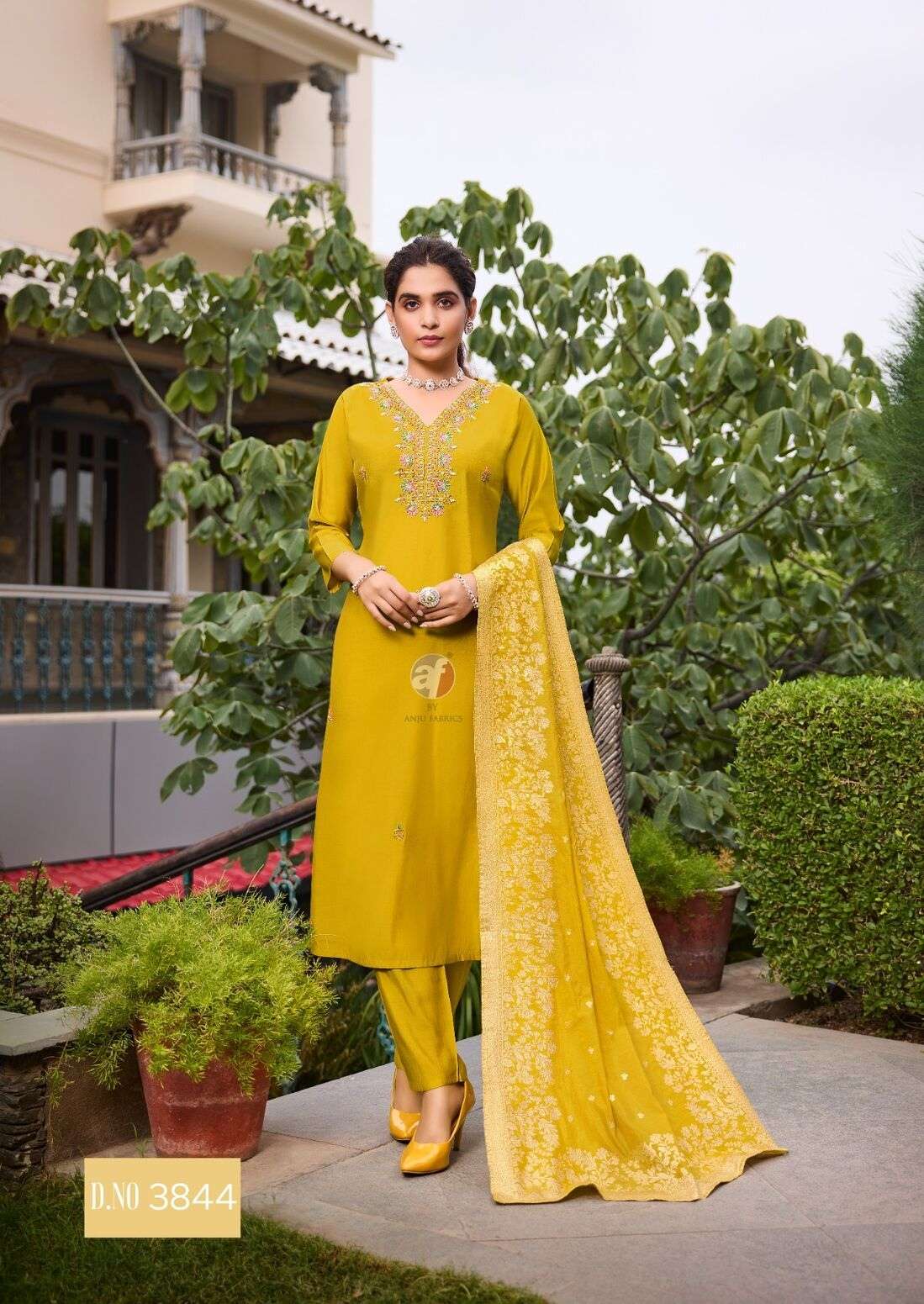 VASTRA VOL-3 BY ANJU FABRICS ROMAN SILK PURE HAND WORK KURTI PANT WIH JACQUARD DUPATTA 