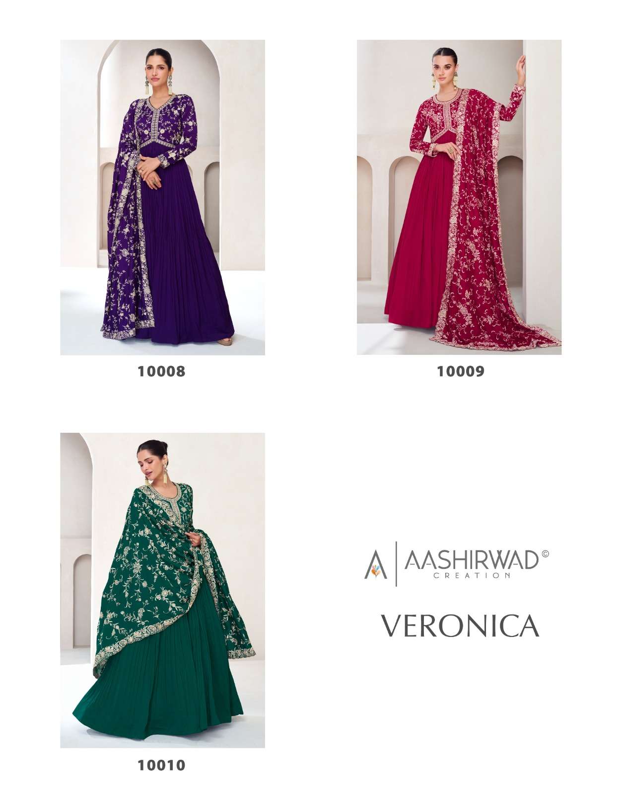 VERONICA BY AASHIRWAD CREATION PREMIUM SILK ANARKALI WITH DUPATTA 