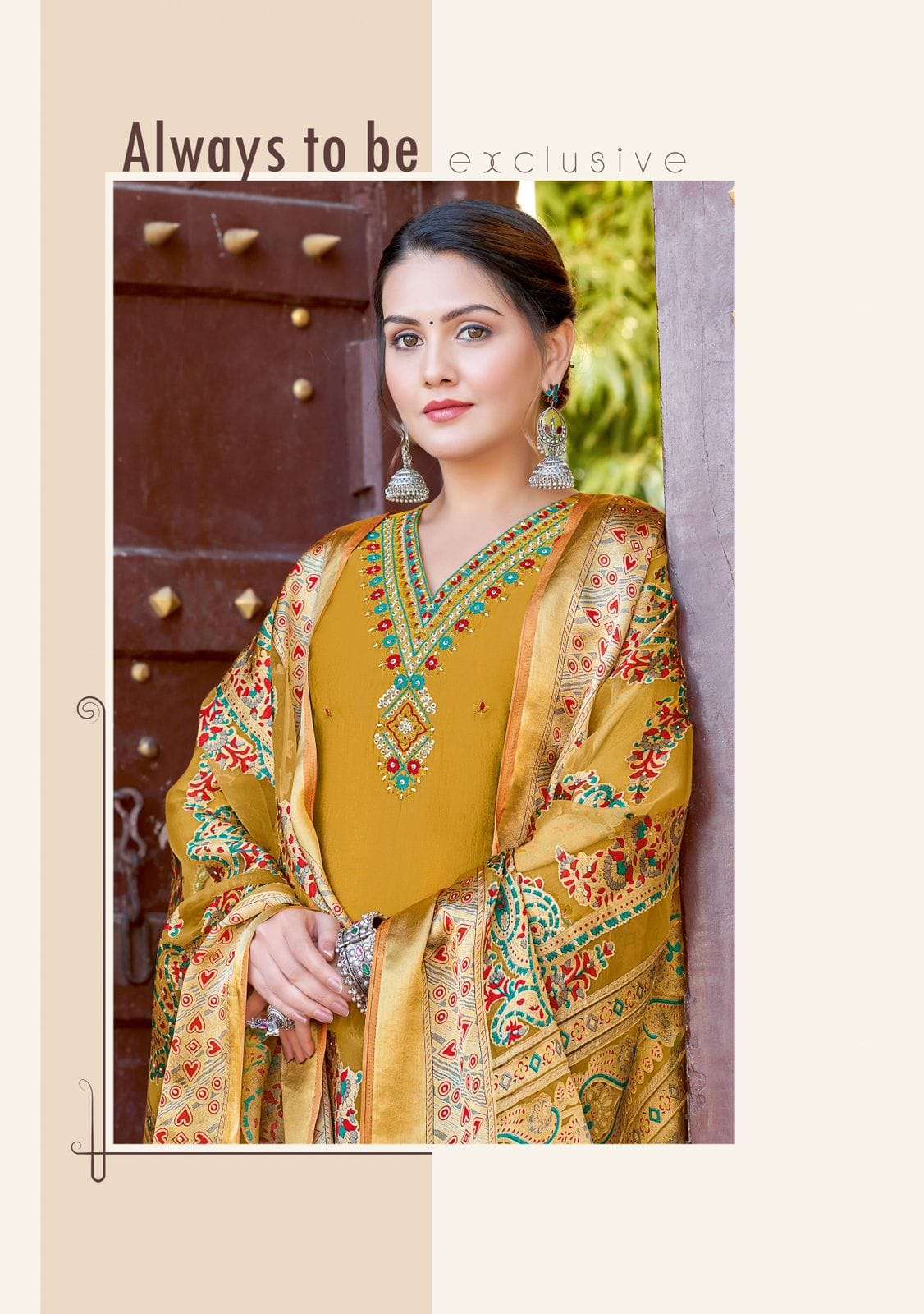 VIVAH BY MITTOO PURE VISCOSE KURTI PANT & DUPATTA WITH WORK 