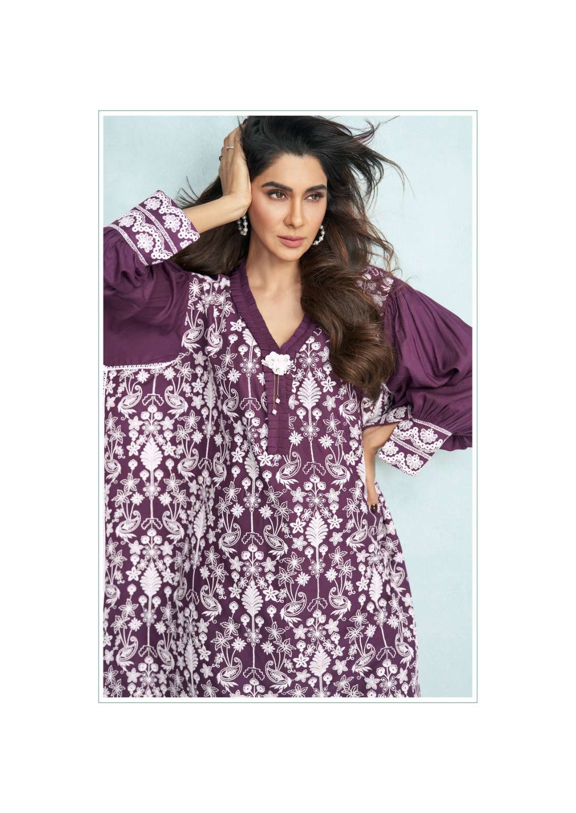 VM-5006 VR HEAVY RAYON STYLISH EMBROIDERY CO-ORD SET