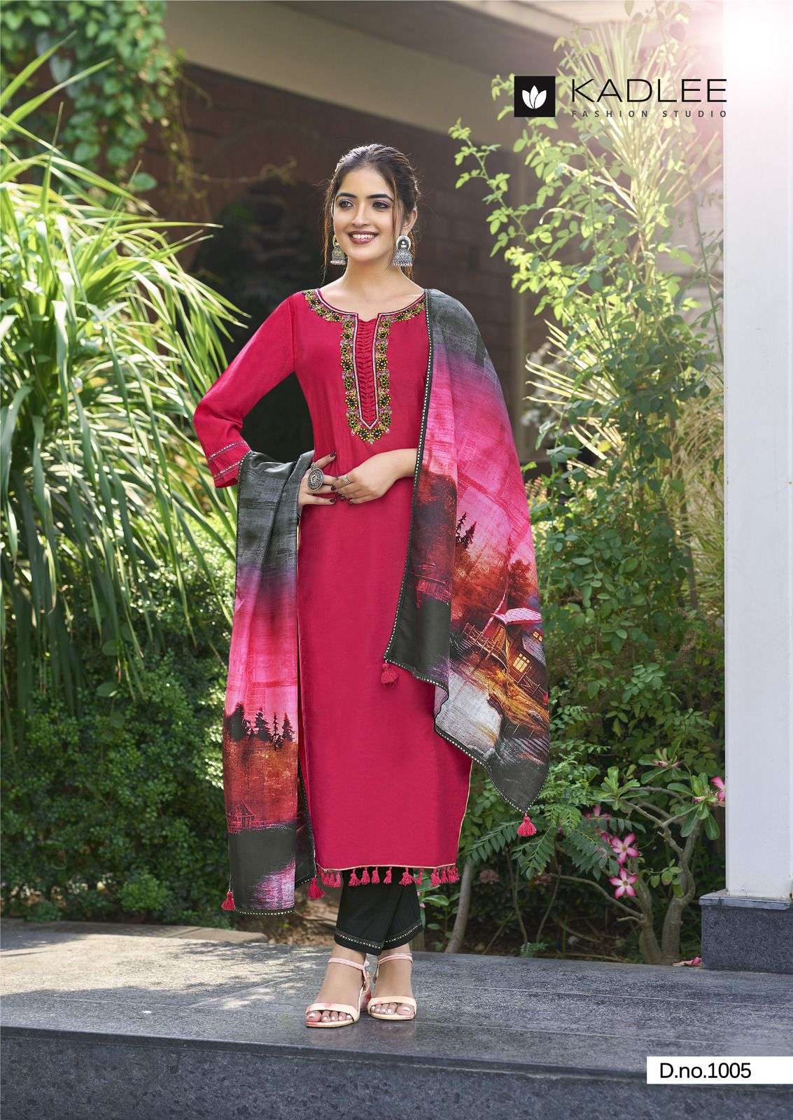 ZARIN BY KADLEE VISCOSE FABRIC KURTI PANT WITH PRINTED DUPATTA 