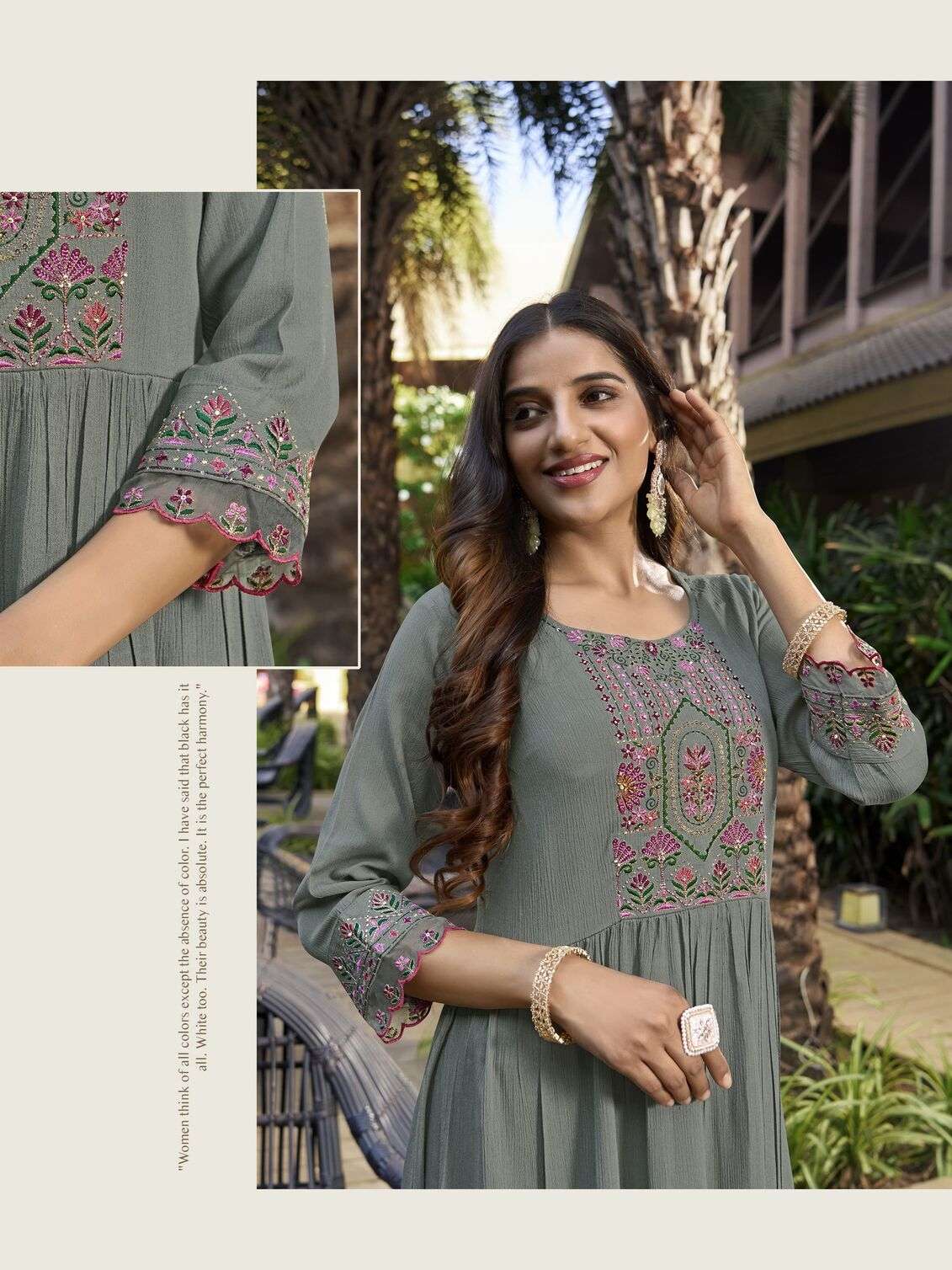 ZOYA VOL-2 BY KARISSA RAYON WITH LIVA TAG A LINE GHERA KURTI 