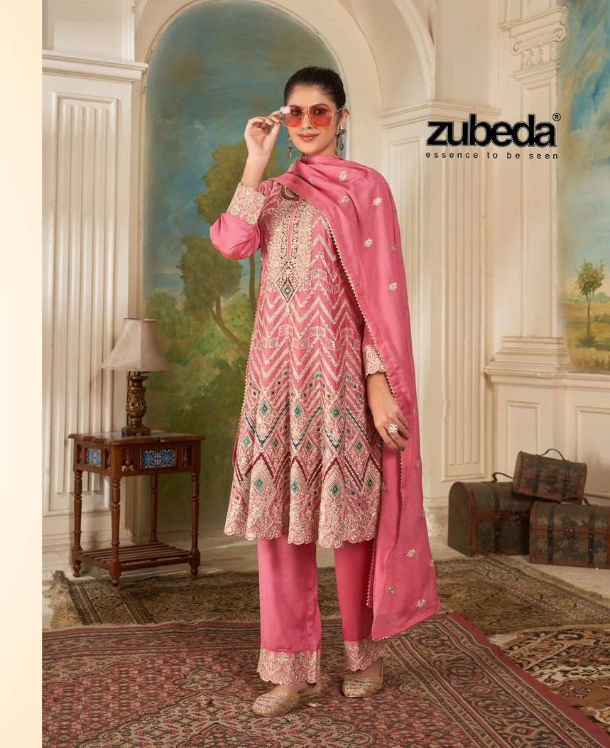ZUBEDA LAUNCHED NEW CATALOG MAYURI HEAVY DESIGNER STICHED SUITS 