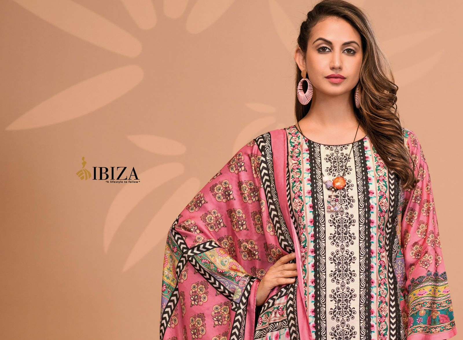 AASHNAA BY IBIZA PURE BANGLORY JACQUARD SILK & PAKISTANI LESS WITH HANDWORK