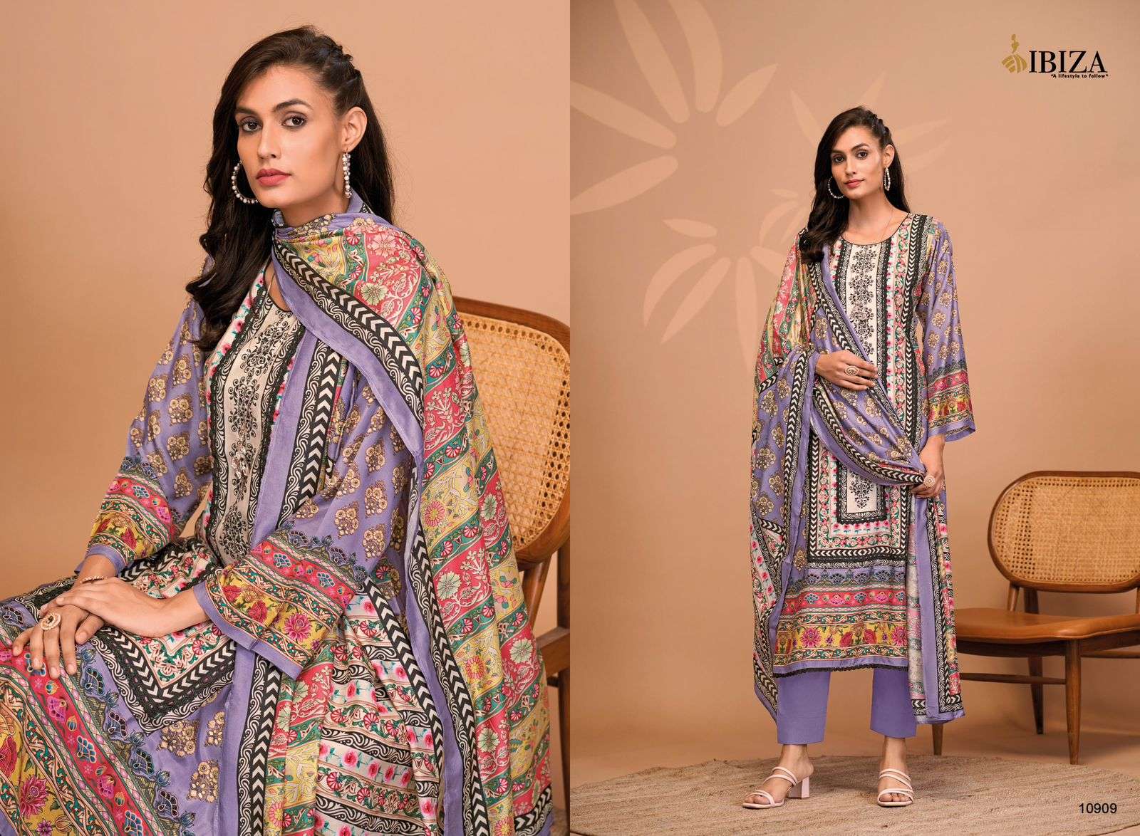 AASHNAA BY IBIZA PURE BANGLORY JACQUARD SILK & PAKISTANI LESS WITH HANDWORK