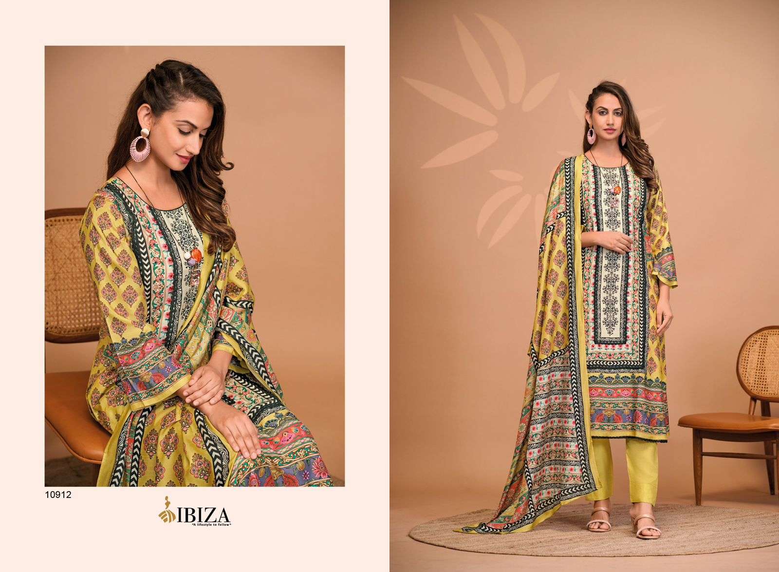 AASHNAA BY IBIZA PURE BANGLORY JACQUARD SILK & PAKISTANI LESS WITH HANDWORK