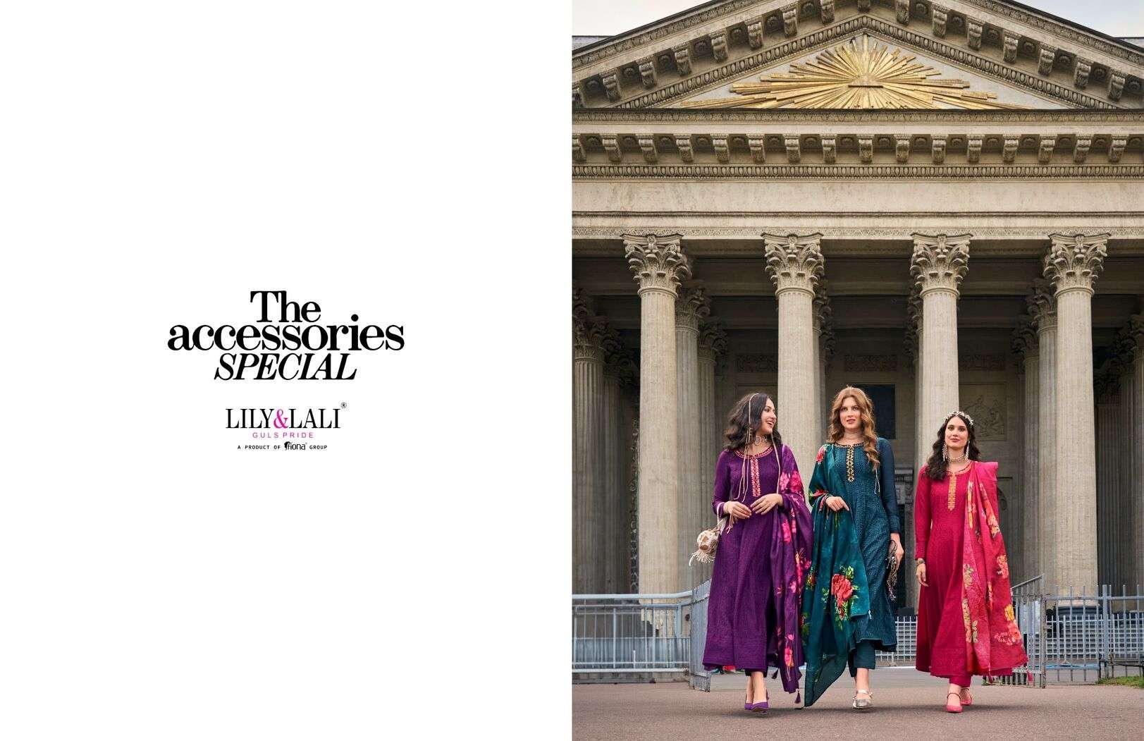 ALAMZEB BY LILY & LALI SCHIFFLI WORK IN ANARKALI STYLE WITH BOTTOM & DUPATTA 