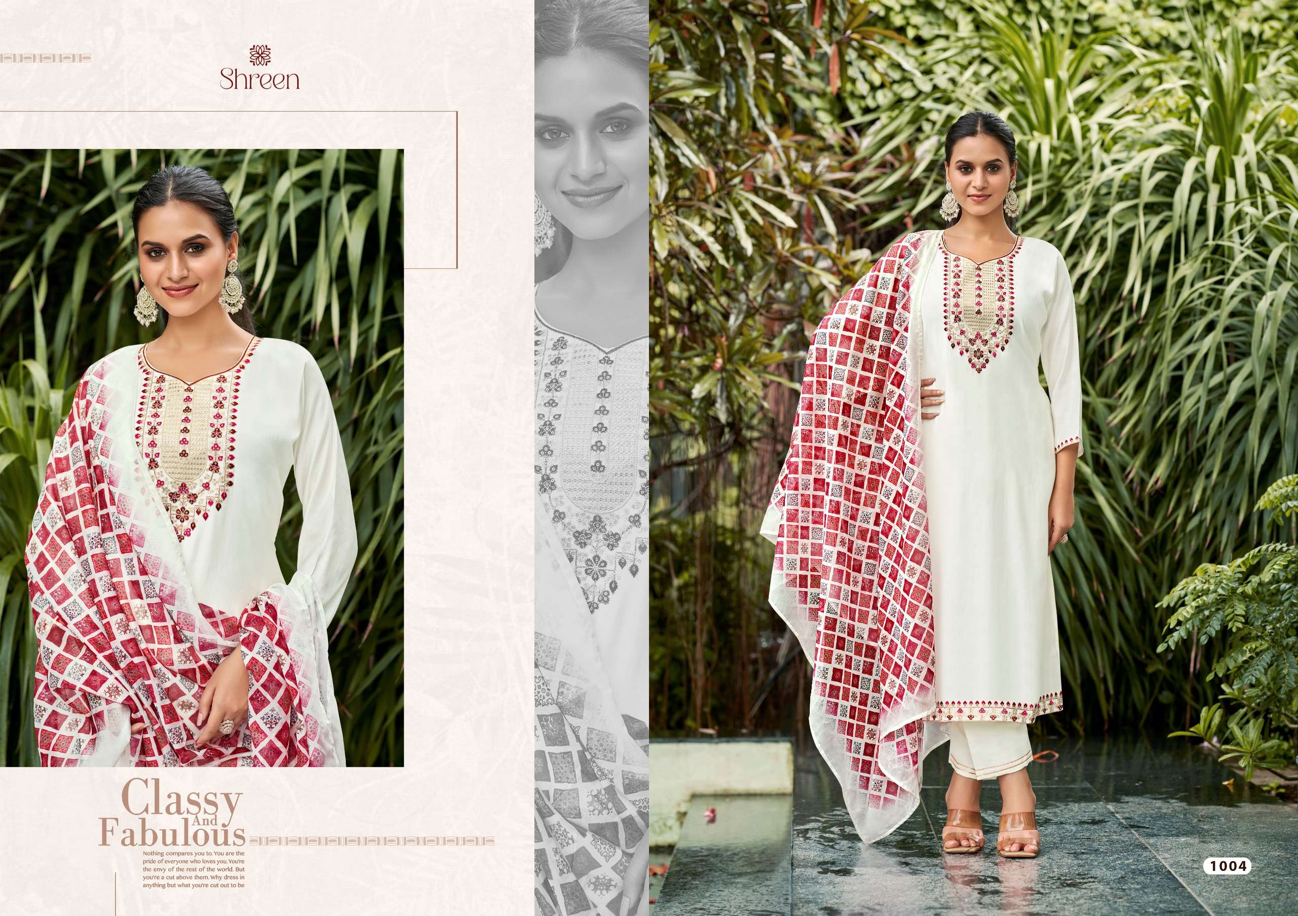 ALEXA VOL-3 BY HINAYA DESIGNER ROMAN SILK KURTI PANT & DIGITAL DUPATTA WITH WORK STYLES 
