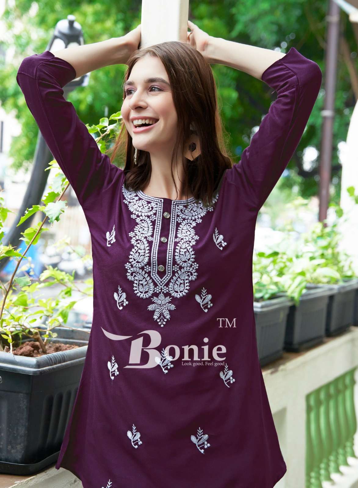 ALISHA VOL-2 BY BONIE EMBROIDERY WORK WITH LUCKNOWI TASTE STYLISH SHORT TUNICS 