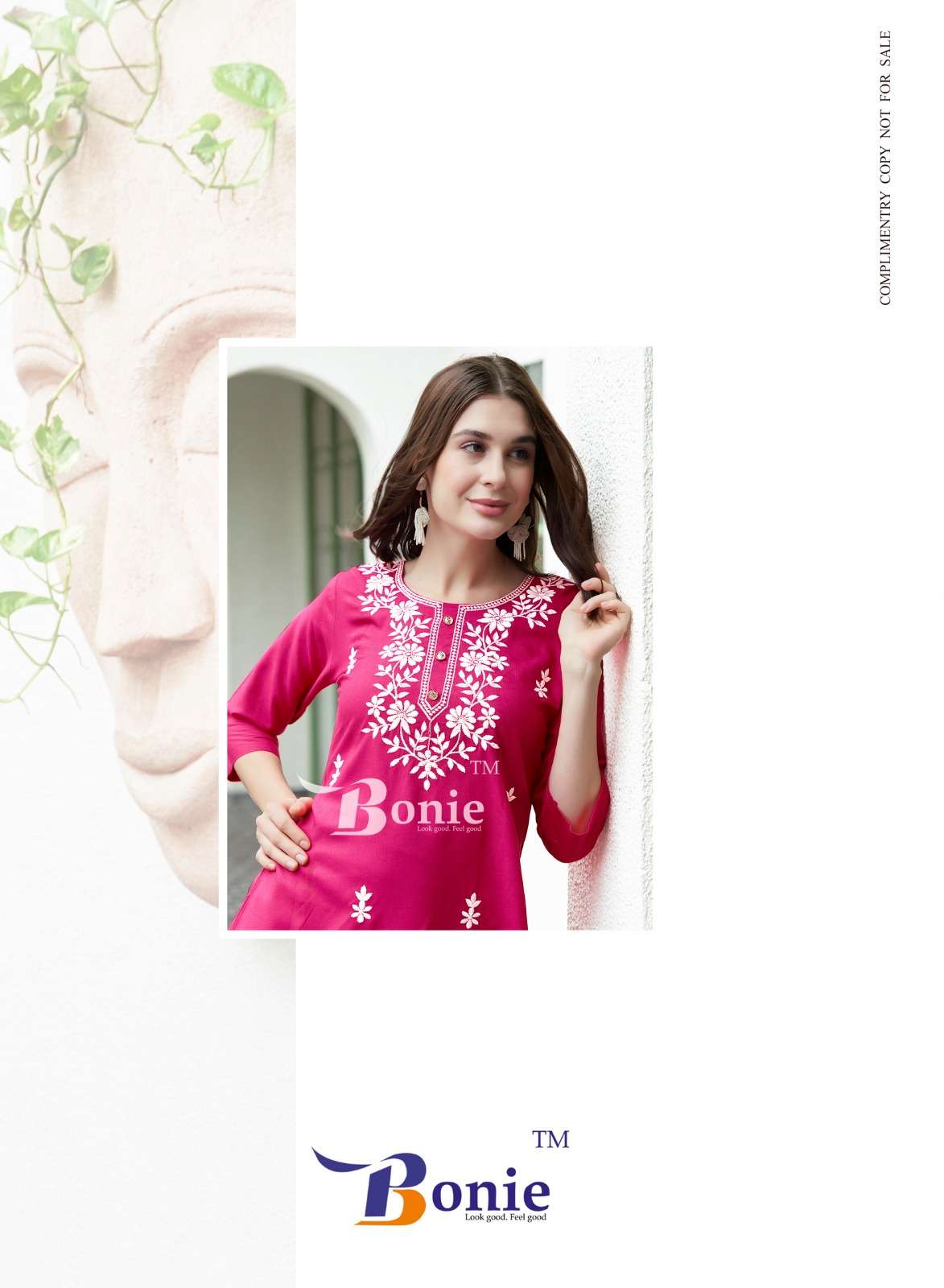 ALISHA VOL-2 BY BONIE EMBROIDERY WORK WITH LUCKNOWI TASTE STYLISH SHORT TUNICS 