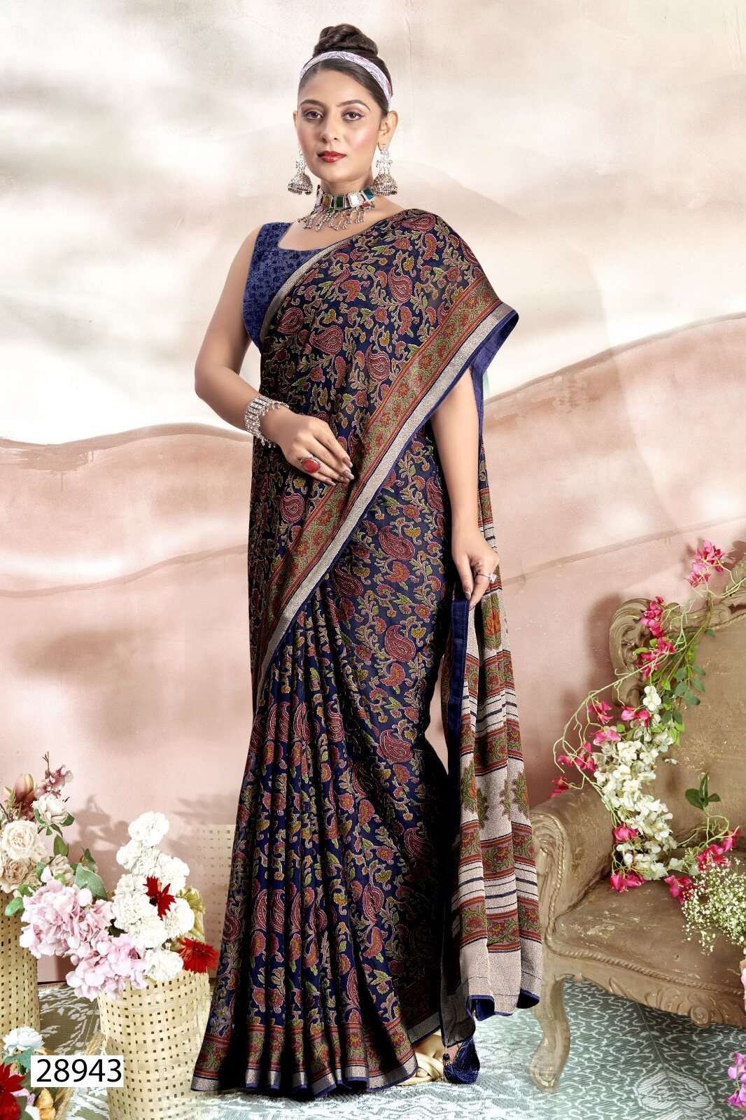 ANSHITA BY VALLABHI PRINTS BRASSO FABRIC CASUAL WEAR PRINTED SAREES 