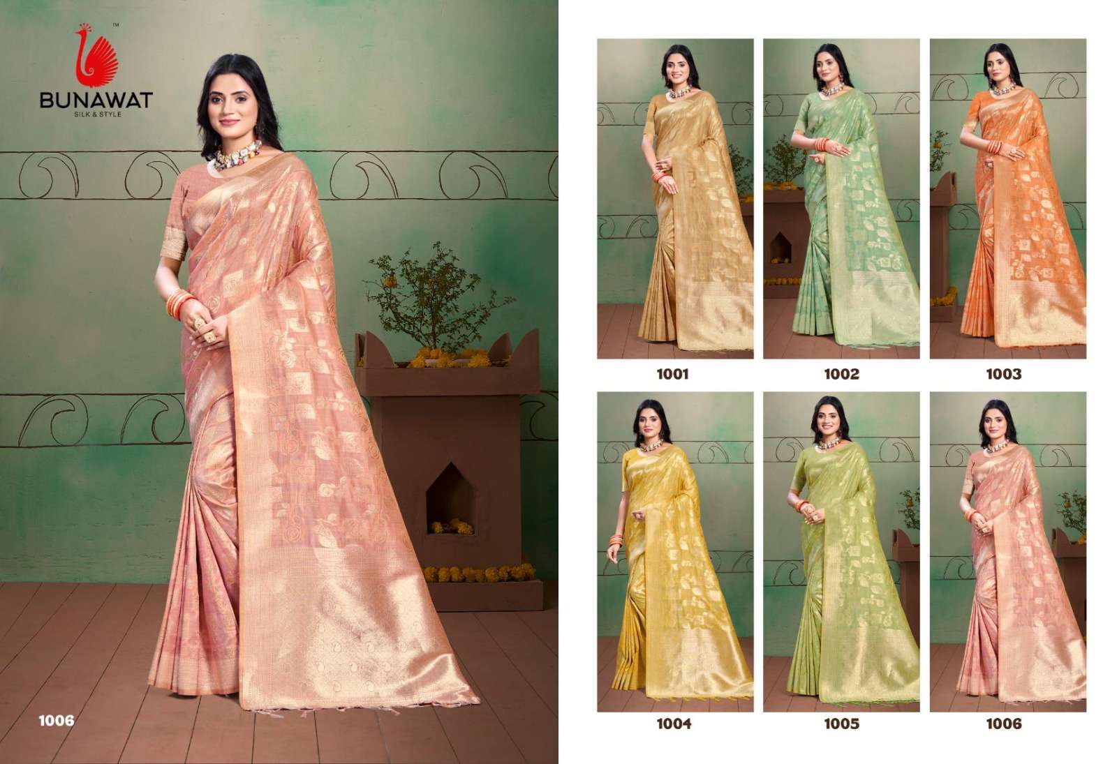 ANUBHUTI SILK VOL-03 BY BUNAWAT COTTON SILK SHINING DESIGN SAREES 