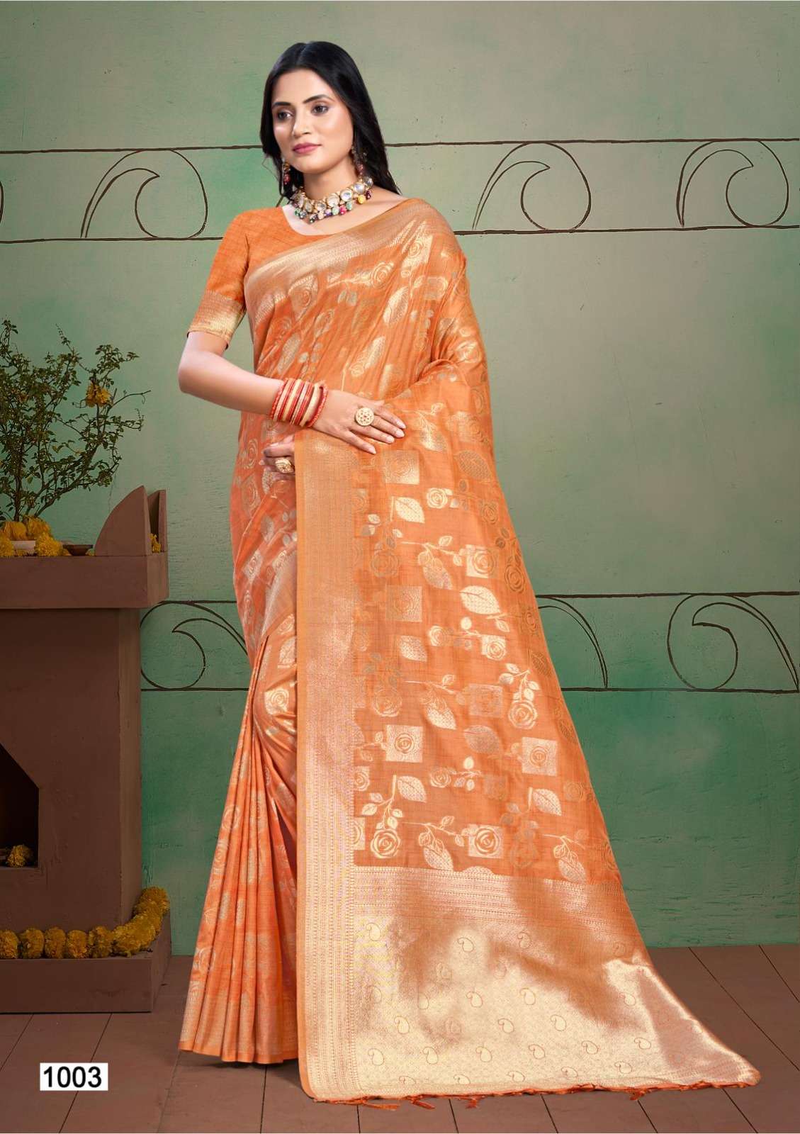 ANUBHUTI SILK VOL-03 BY BUNAWAT COTTON SILK SHINING DESIGN SAREES 