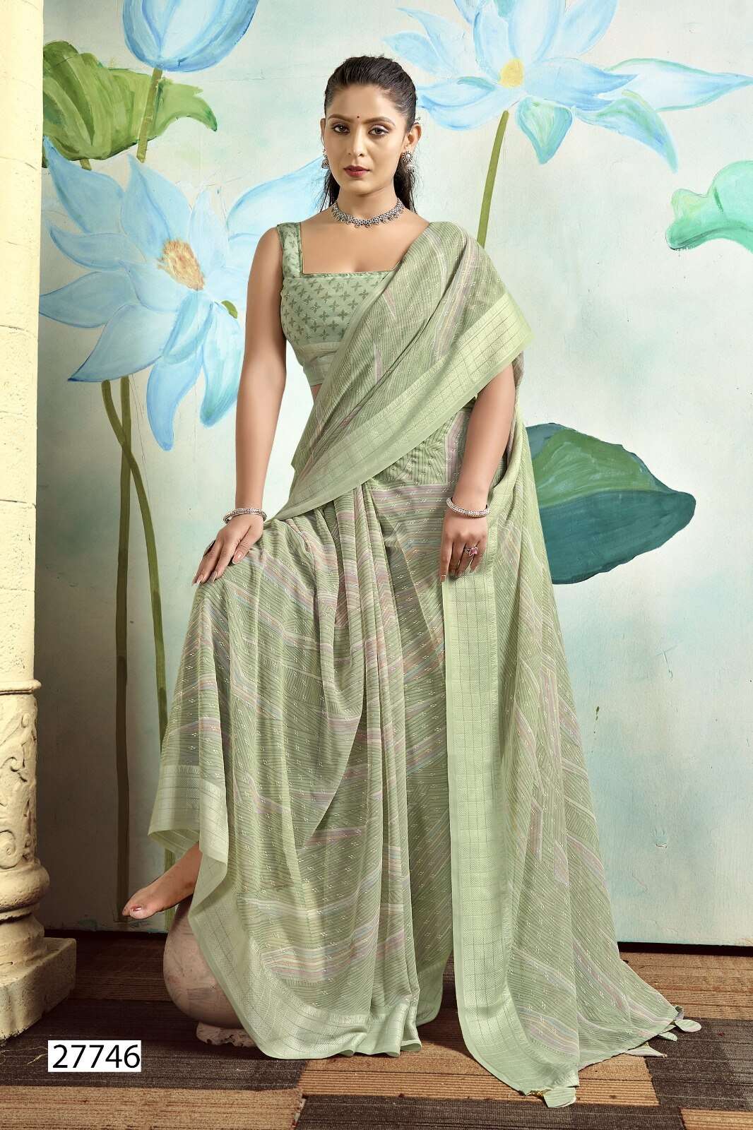 ANVIKA VOL-4 BY VALLABHI GEORGETTE FABRIC STYLISH CASUAL WEAR SAREES 