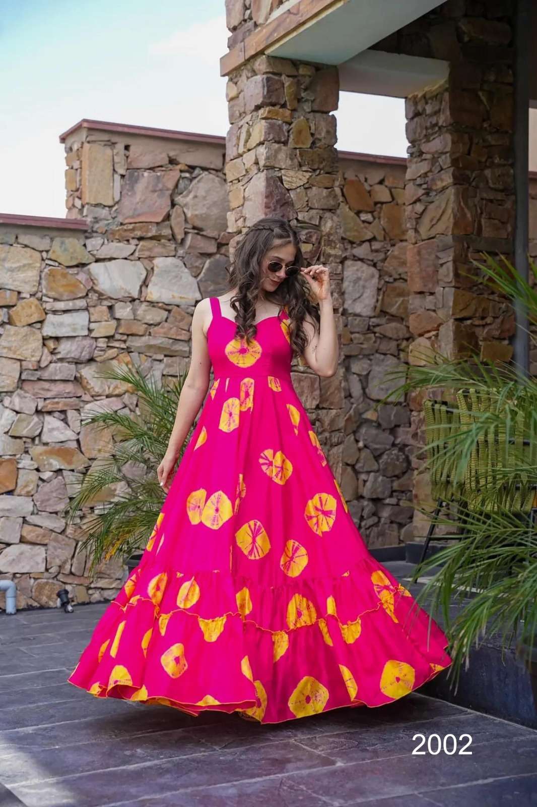 BEAUTIFUL DESIGN ETHNIC WEAR GOWN DESIGN NO-2002 BY TEXOFAB 