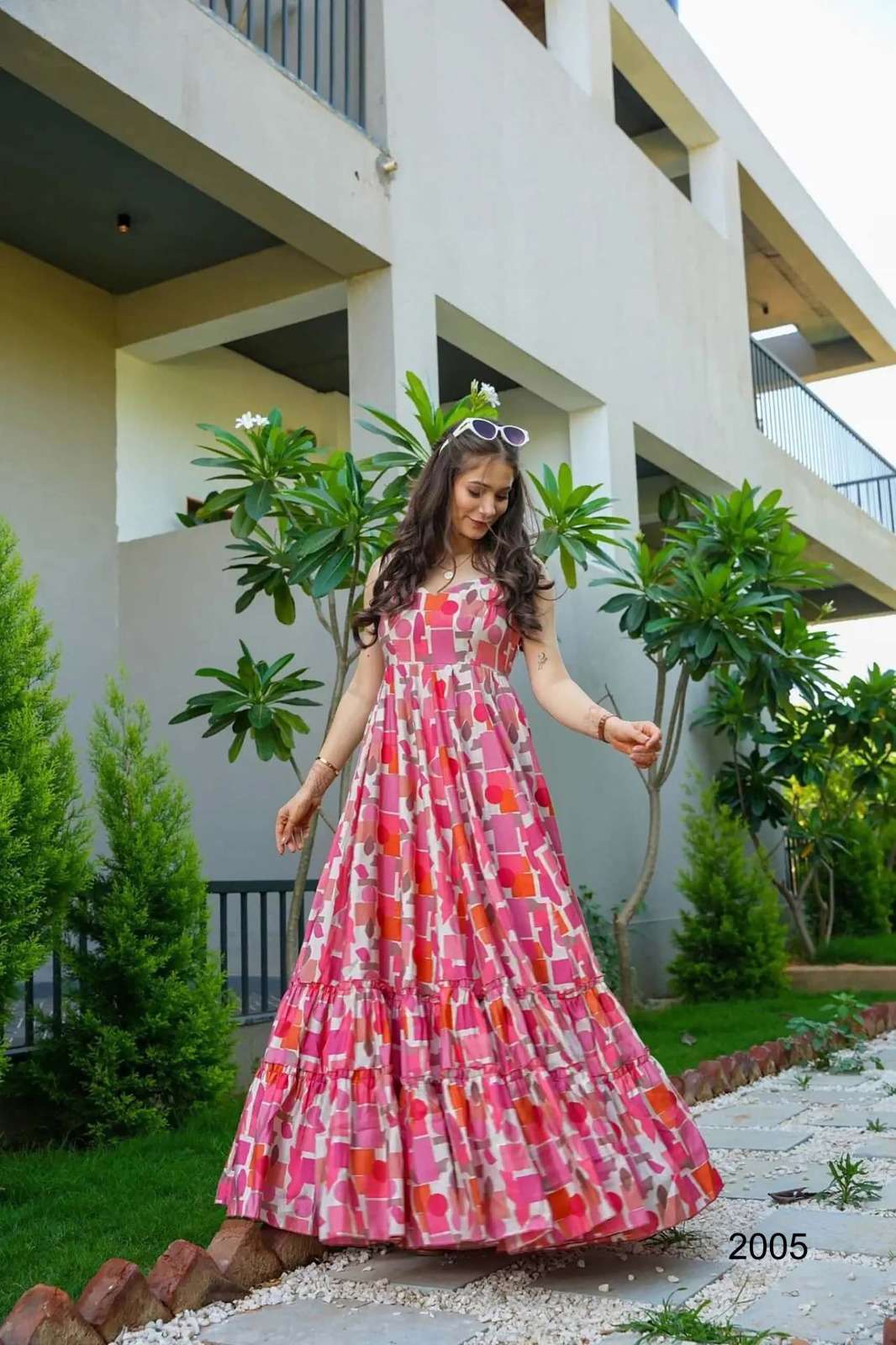 BEAUTIFUL DESIGN ETHNIC WEAR GOWN DESIGN NO-2005 BY TEXOFAB 