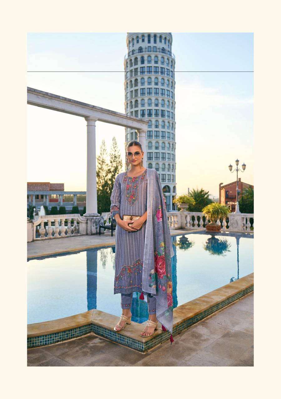 BEGUM VOL-5 DESIGN NO-42504 BY KAILEE FASHION FANCY THREAD WORK KURTI PANT WITH DUPATTA 