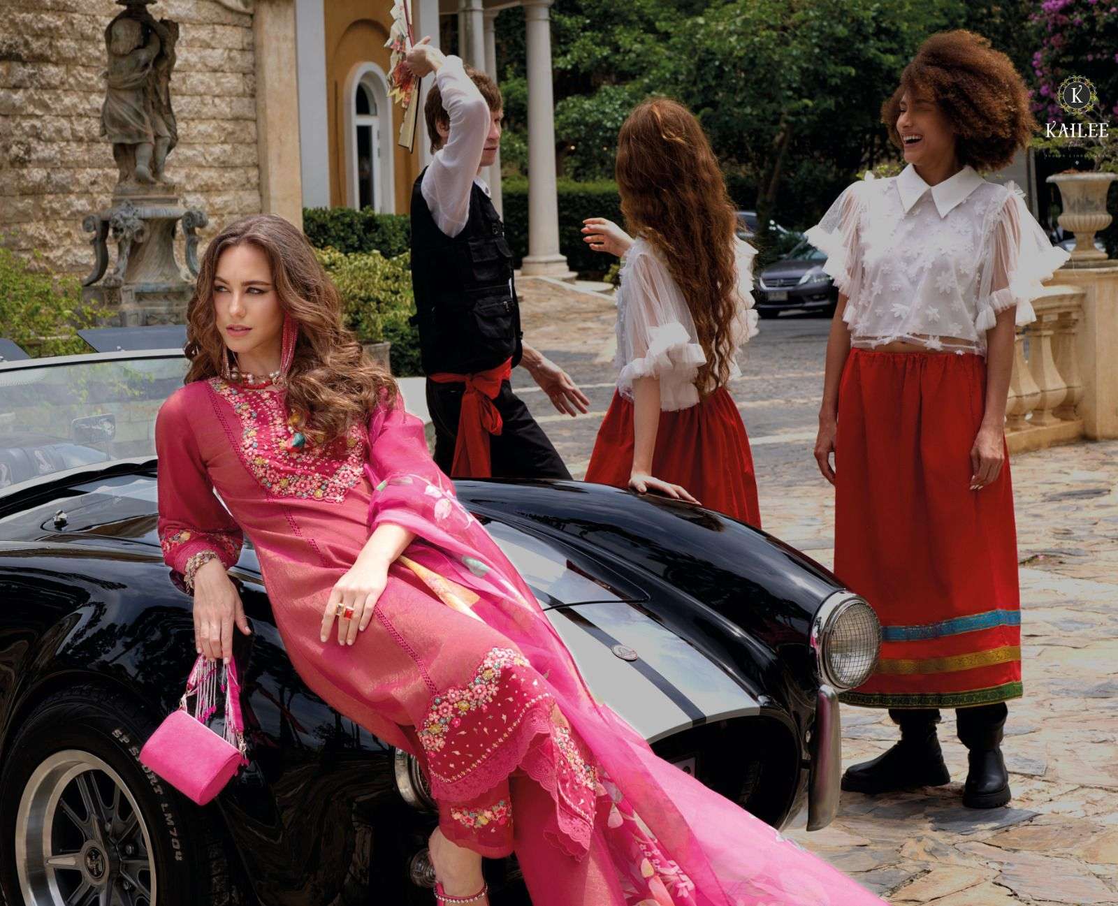 BEGUM VOL-6 BY KAILEE FASHION FANCY THREAD HANDWORK KURTI PANT WITH DUPATTA 