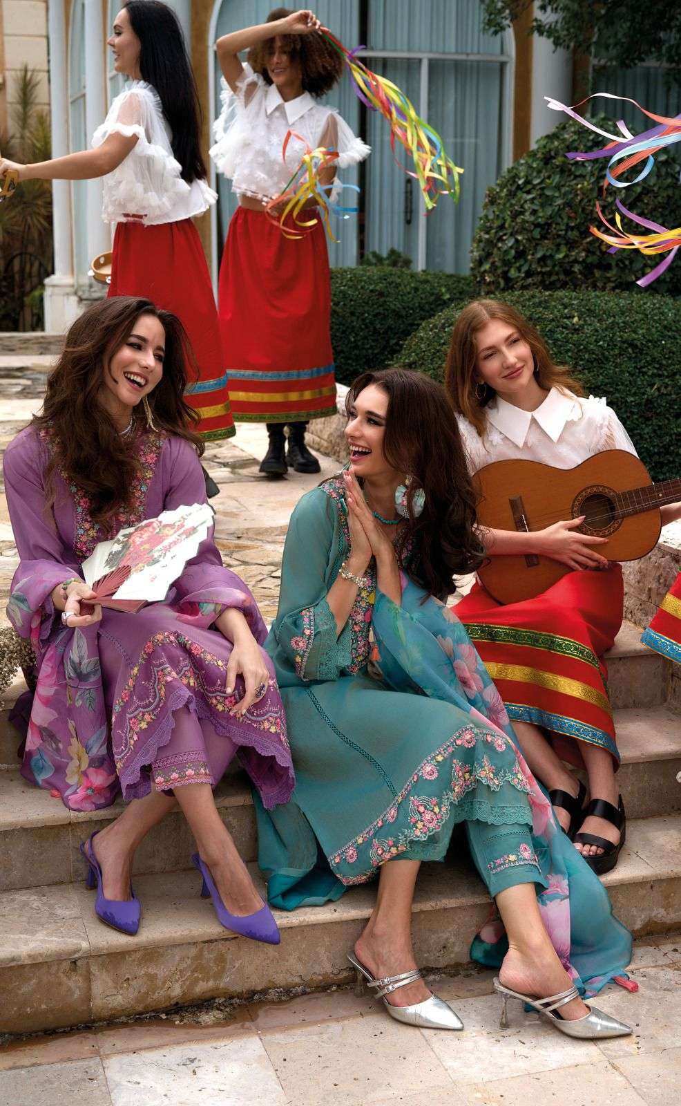 BEGUM VOL-6 BY KAILEE FASHION FANCY THREAD HANDWORK KURTI PANT WITH DUPATTA 