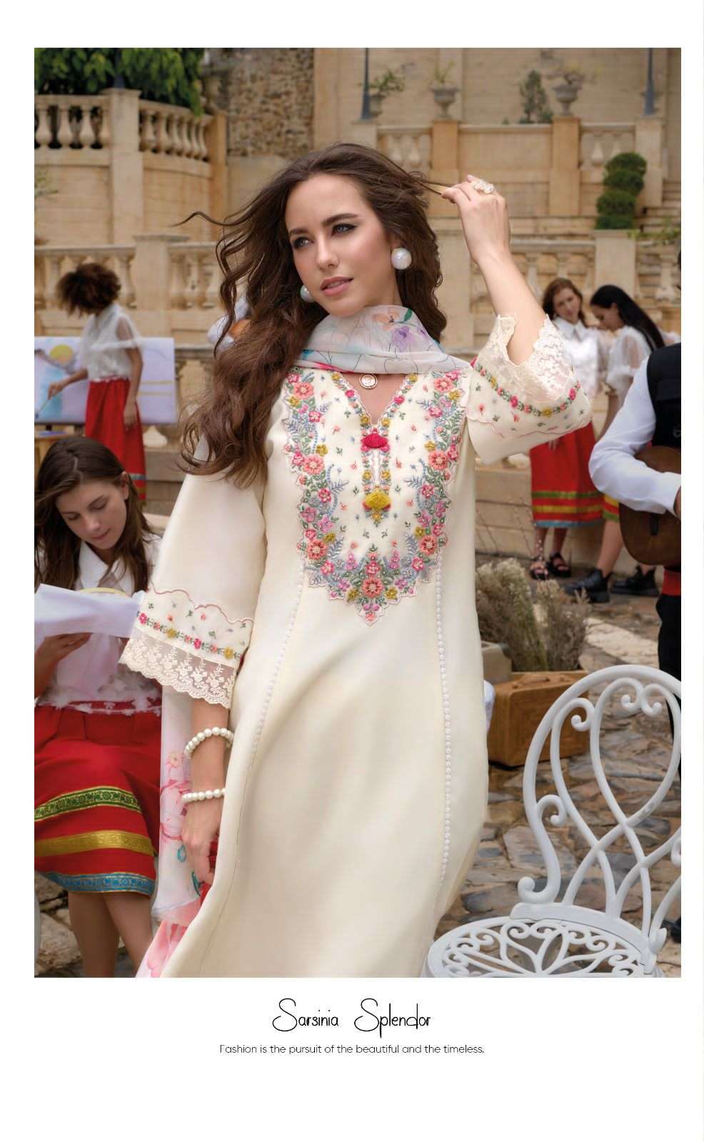 BEGUM VOL-6 BY KAILEE FASHION FANCY THREAD HANDWORK KURTI PANT WITH DUPATTA 