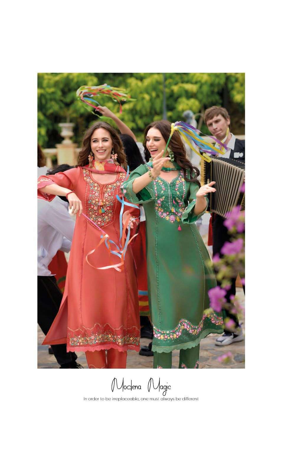 BEGUM VOL-6 BY KAILEE FASHION FANCY THREAD HANDWORK KURTI PANT WITH DUPATTA 