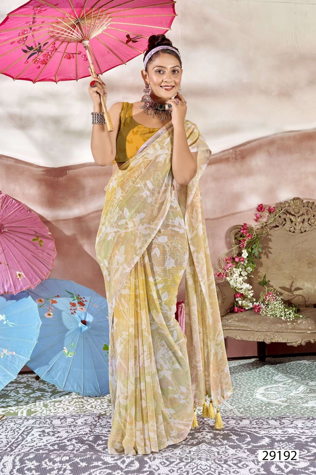 BRAHMAPUTRA BY VALLABHI GEORGETTE FABRIC REGULAR WEAR PRINTED SAREES 