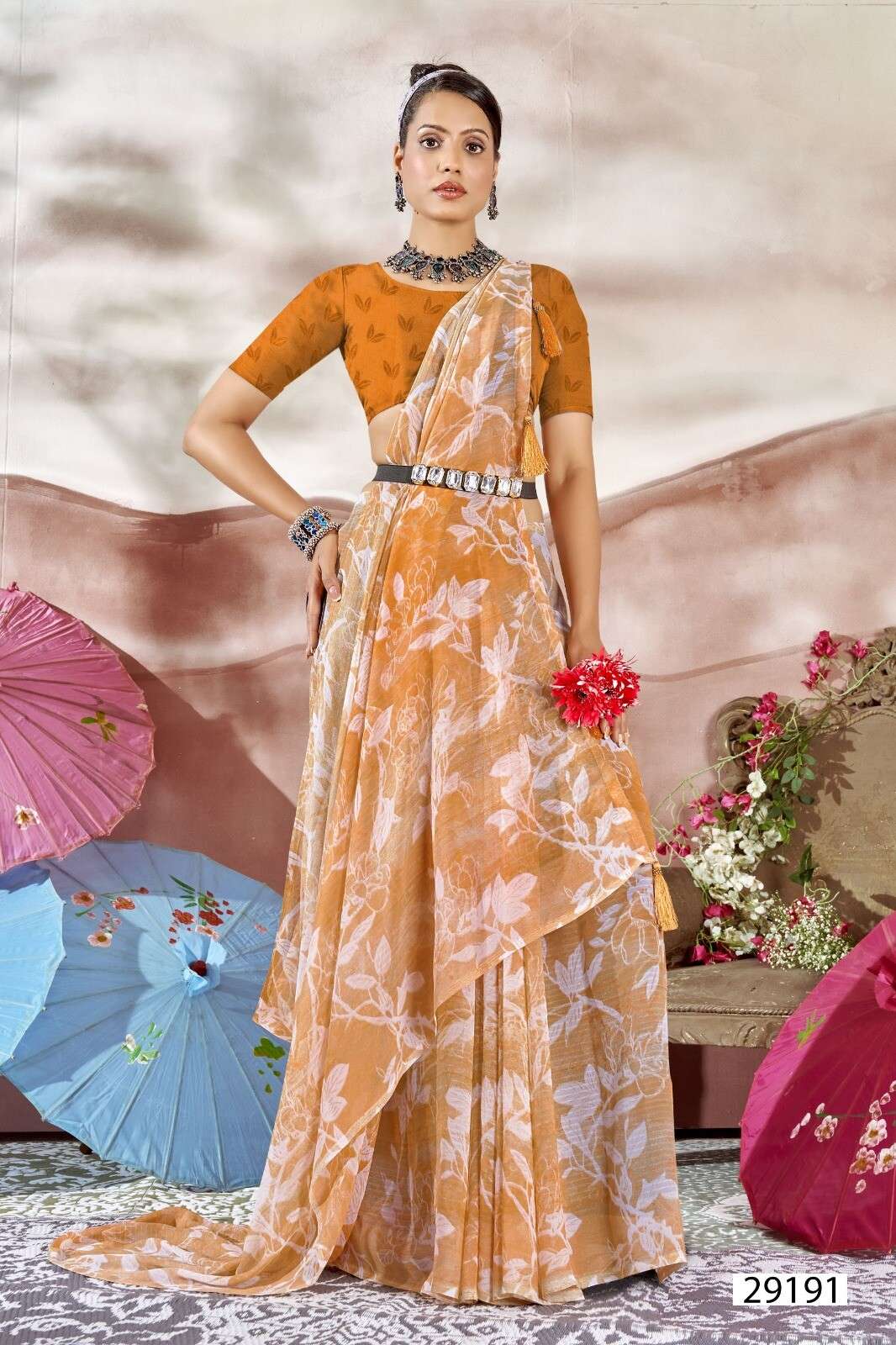 BRAHMAPUTRA BY VALLABHI GEORGETTE FABRIC REGULAR WEAR PRINTED SAREES 
