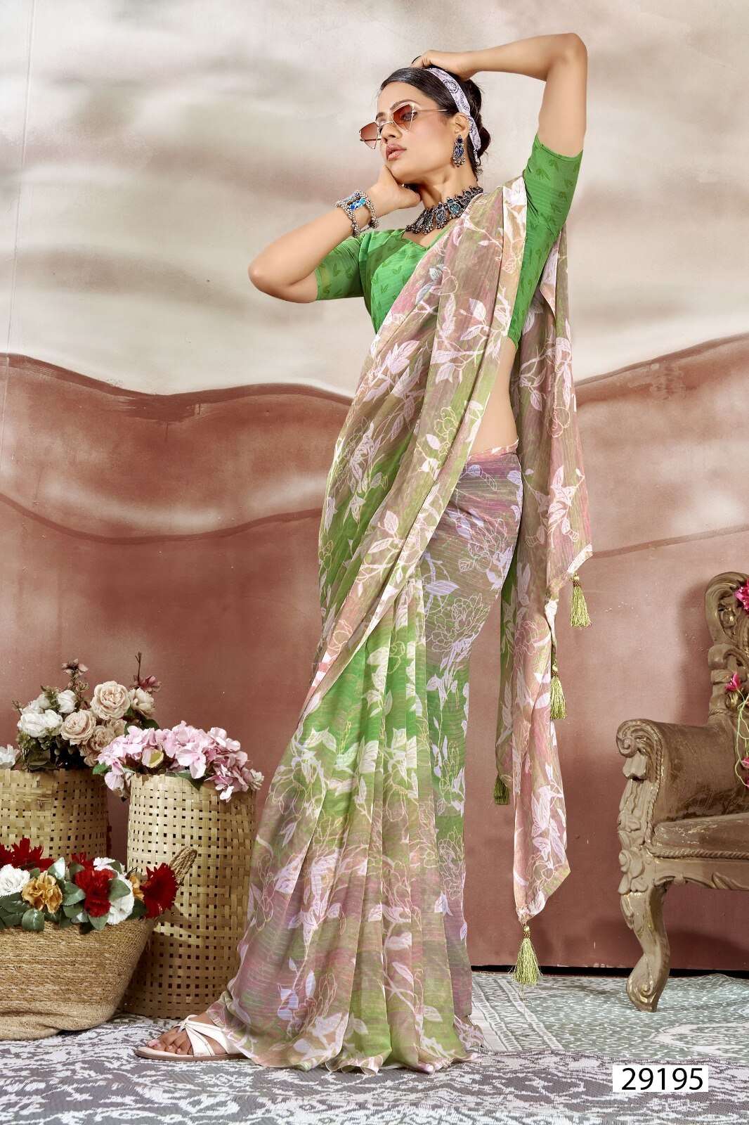 BRAHMAPUTRA BY VALLABHI GEORGETTE FABRIC REGULAR WEAR PRINTED SAREES 