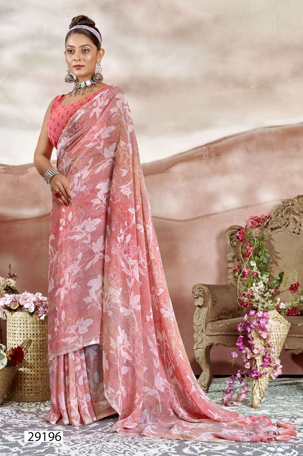 BRAHMAPUTRA BY VALLABHI GEORGETTE FABRIC REGULAR WEAR PRINTED SAREES 