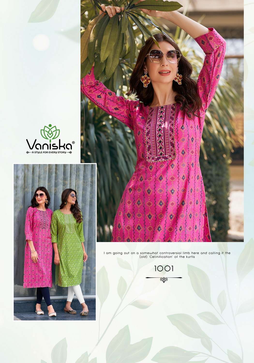 CHARMING VOL-1 BY VANISKA HEAVY RAYON SEQUENCE WORK KURTI 