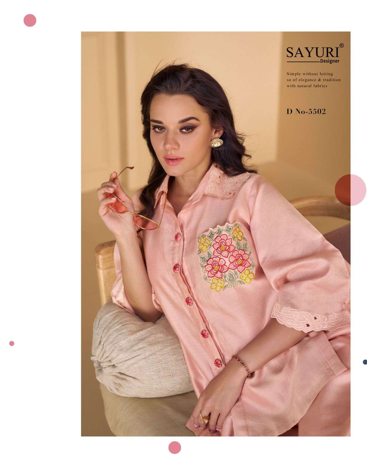 CORAL BY SAYURI DESIGNER PURE SILK WESTERN WEAR STYLISH CO-ORD SETS 