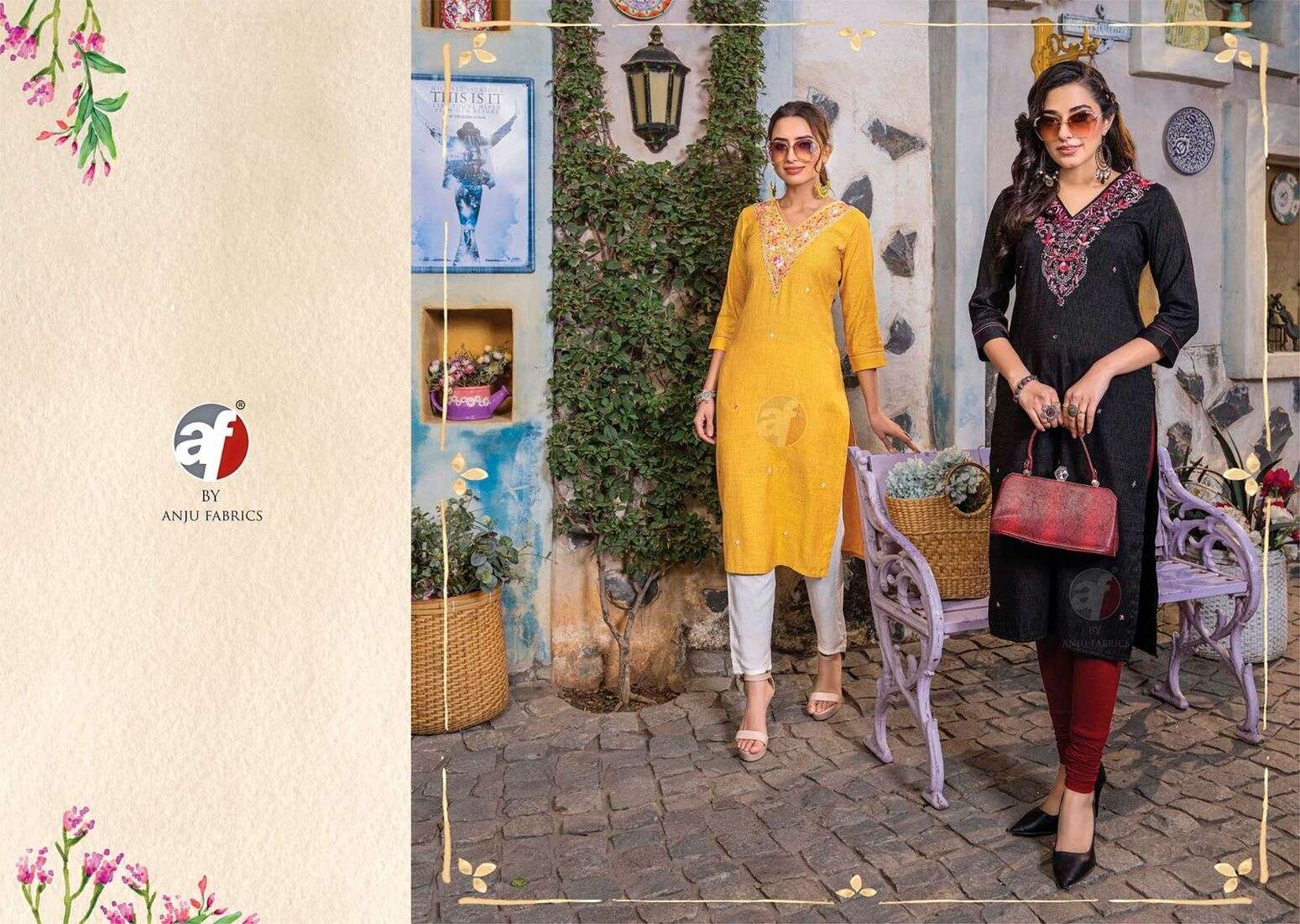 CRAZY VOL-6 BY ANJU FABRICS VISCOSE RAYON FABRIC HEAVY RAYON KNOT WORK KURTI 