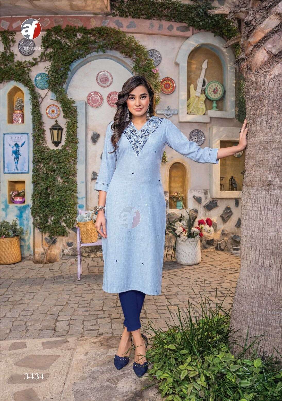 CRAZY VOL-6 BY ANJU FABRICS VISCOSE RAYON FABRIC HEAVY RAYON KNOT WORK KURTI 