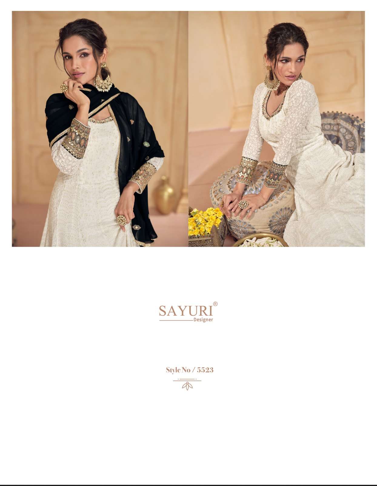 DASTOOR BY SAYURI DESIGNER REAL GEORGETTE HEAVY EMBROIDERY ANARKALI WITH DUPATTA