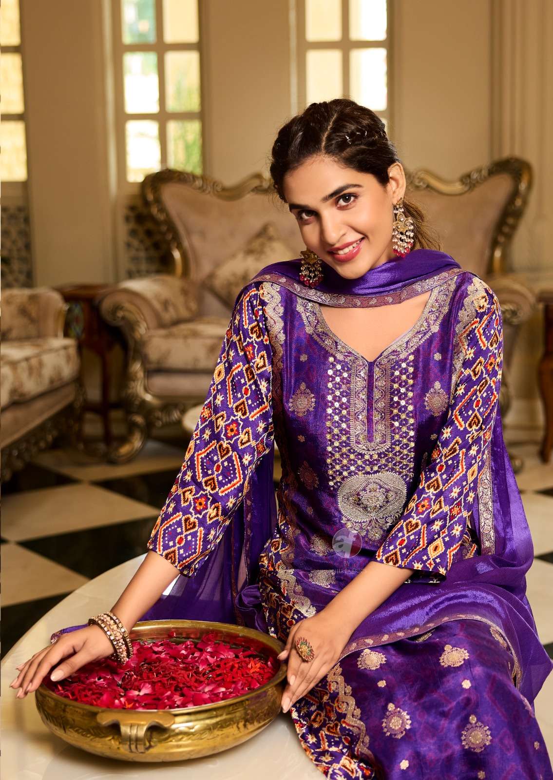 DASTOOR VOL-6 BY ANJU FABRICS PURE DOLA JACQUARD KURTI PANT WITH DUPATTA 