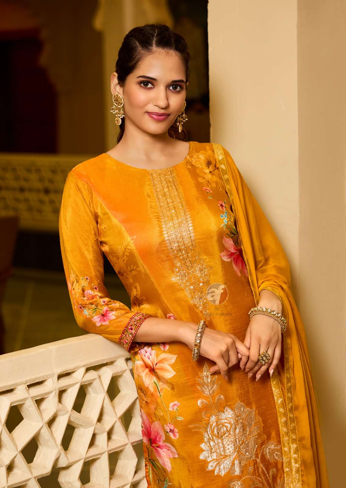 DASTOOR VOL-6 BY ANJU FABRICS PURE DOLA JACQUARD KURTI PANT WITH DUPATTA 