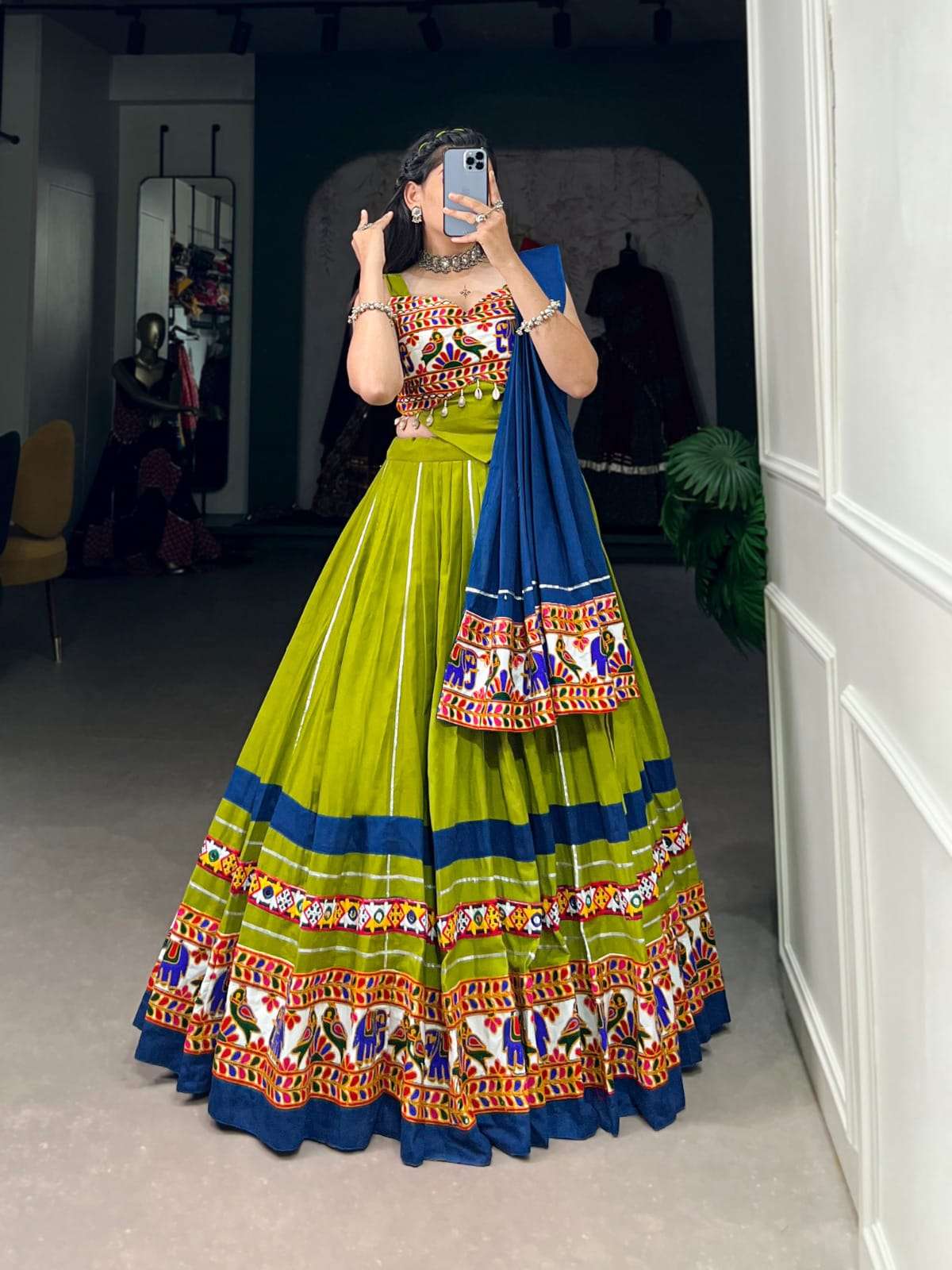 Gota patti work chaniya choli cheap