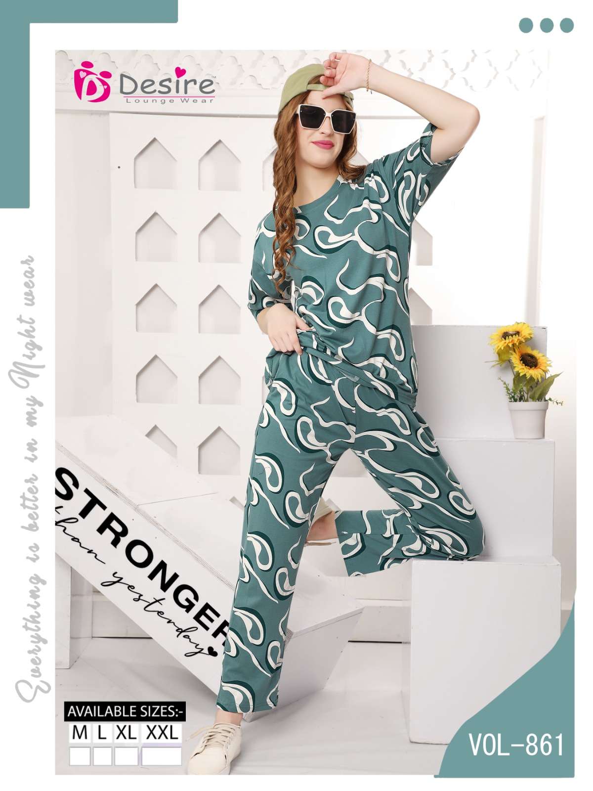 DESIGN NO-861 BY DESIRE BAGGY FIT STYLISH PRINTED CO-ORD SETS 