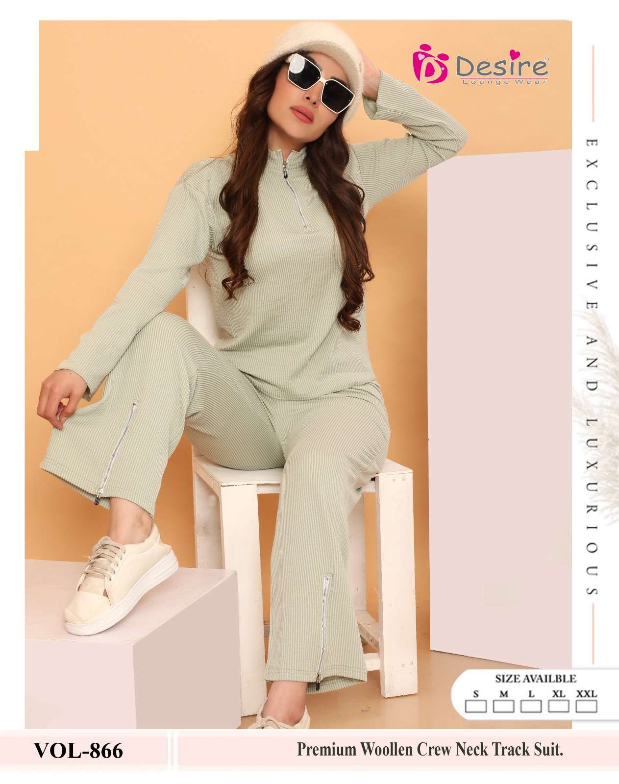 DESIGN NO- 866 BY DESIRE WOOLEN CREW NECK STYLISH TRACK SUIT 