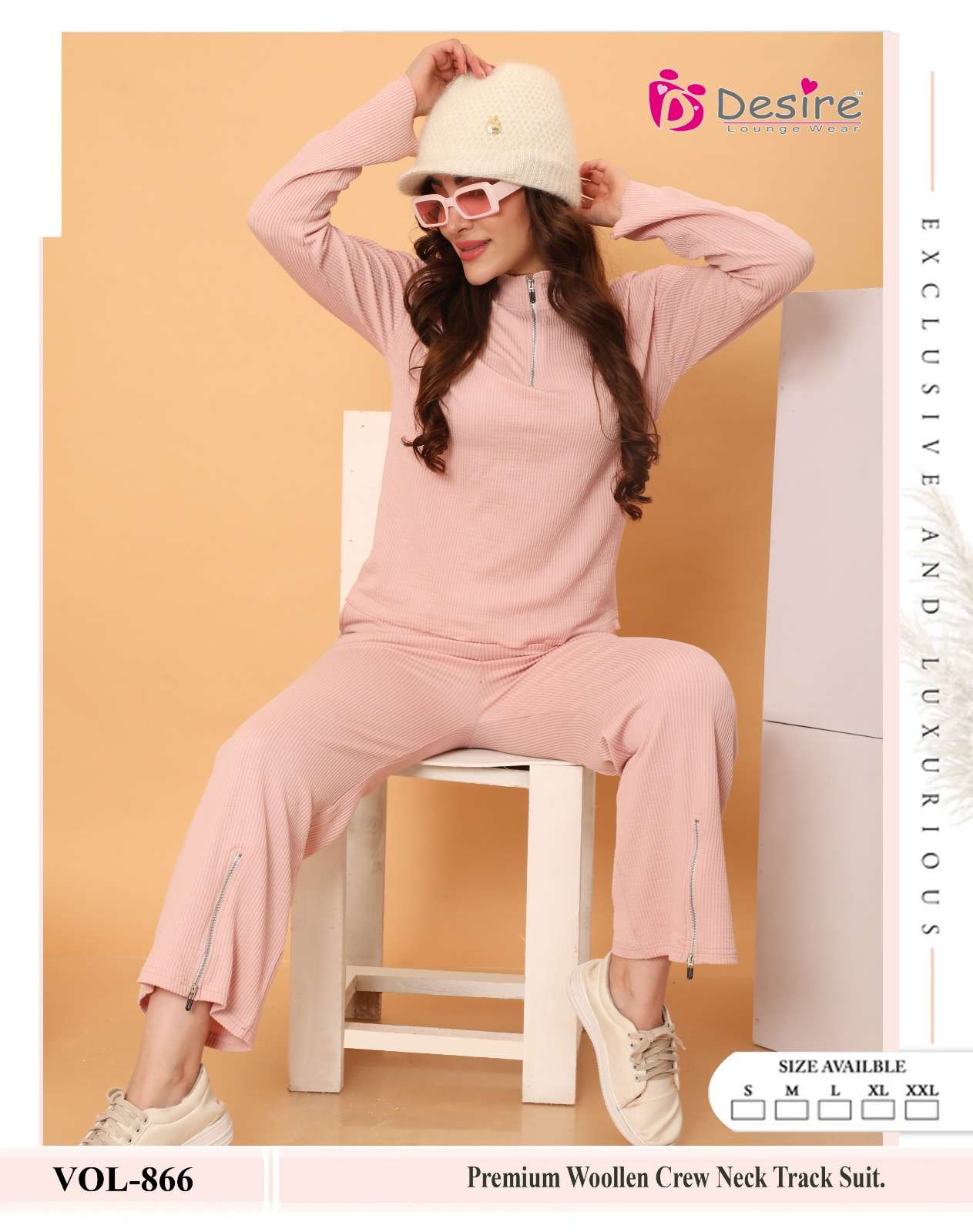 DESIGN NO- 866 BY DESIRE WOOLEN CREW NECK STYLISH TRACK SUIT 