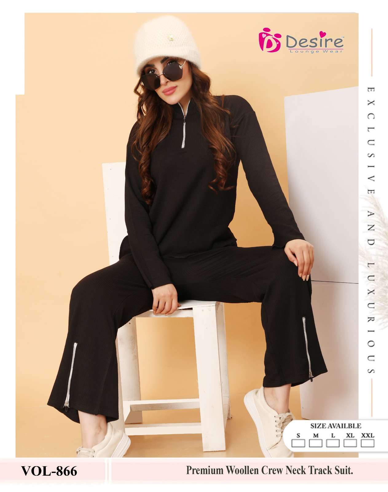 DESIGN NO- 866 BY DESIRE WOOLEN CREW NECK STYLISH TRACK SUIT 