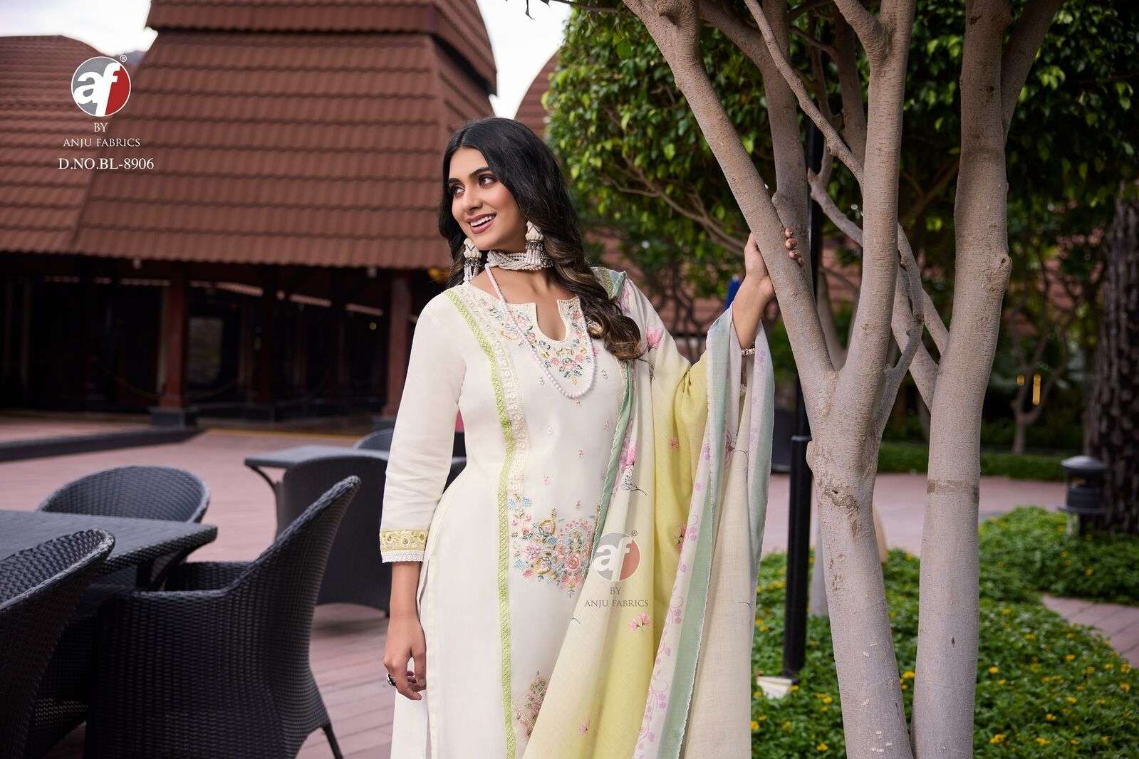 DESIGN NO. BL-8905-06 BY ANJU FABRICS SOFT COTTON 3 PCS DIGITAL PRINT WITH SEQUENCE WORK 