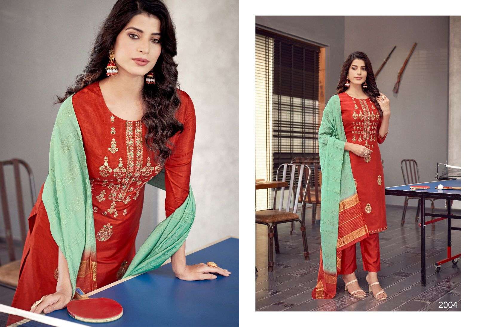 DIAMOND VOL-2 BY SWEETY FASHION FANCY SILK EMBROIDERY KURTI PANT WITH DUPATTA 