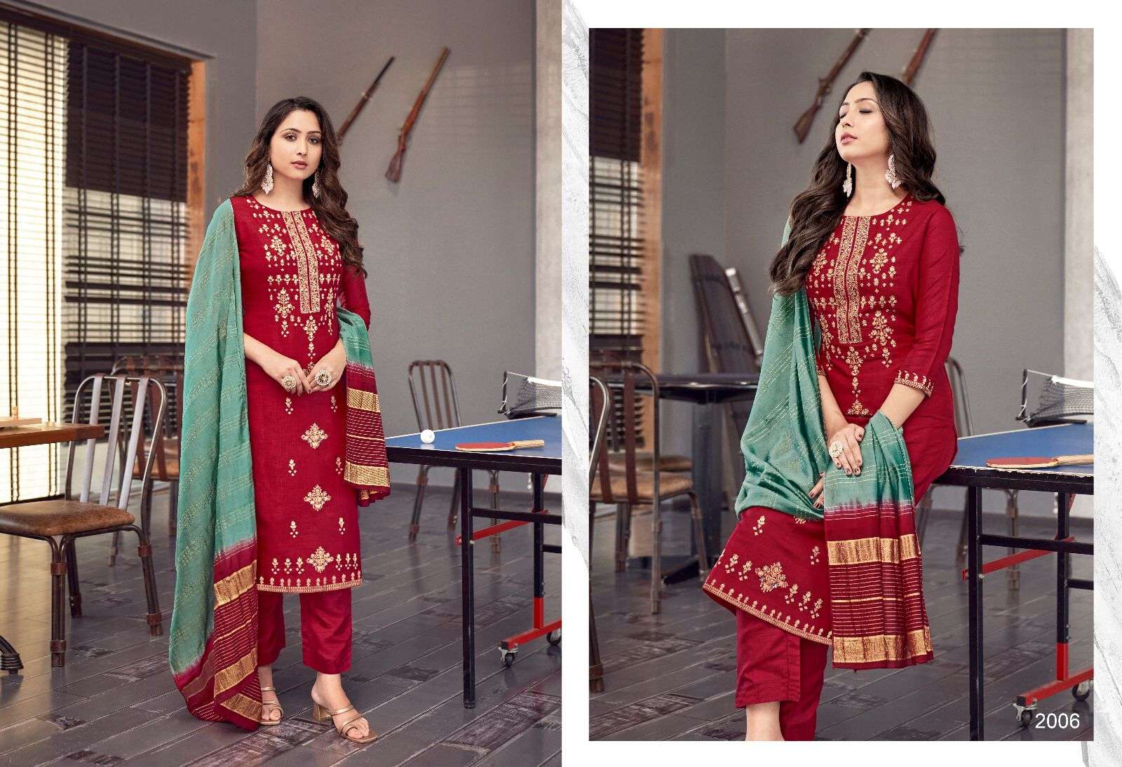 DIAMOND VOL-2 BY SWEETY FASHION FANCY SILK EMBROIDERY KURTI PANT WITH DUPATTA 