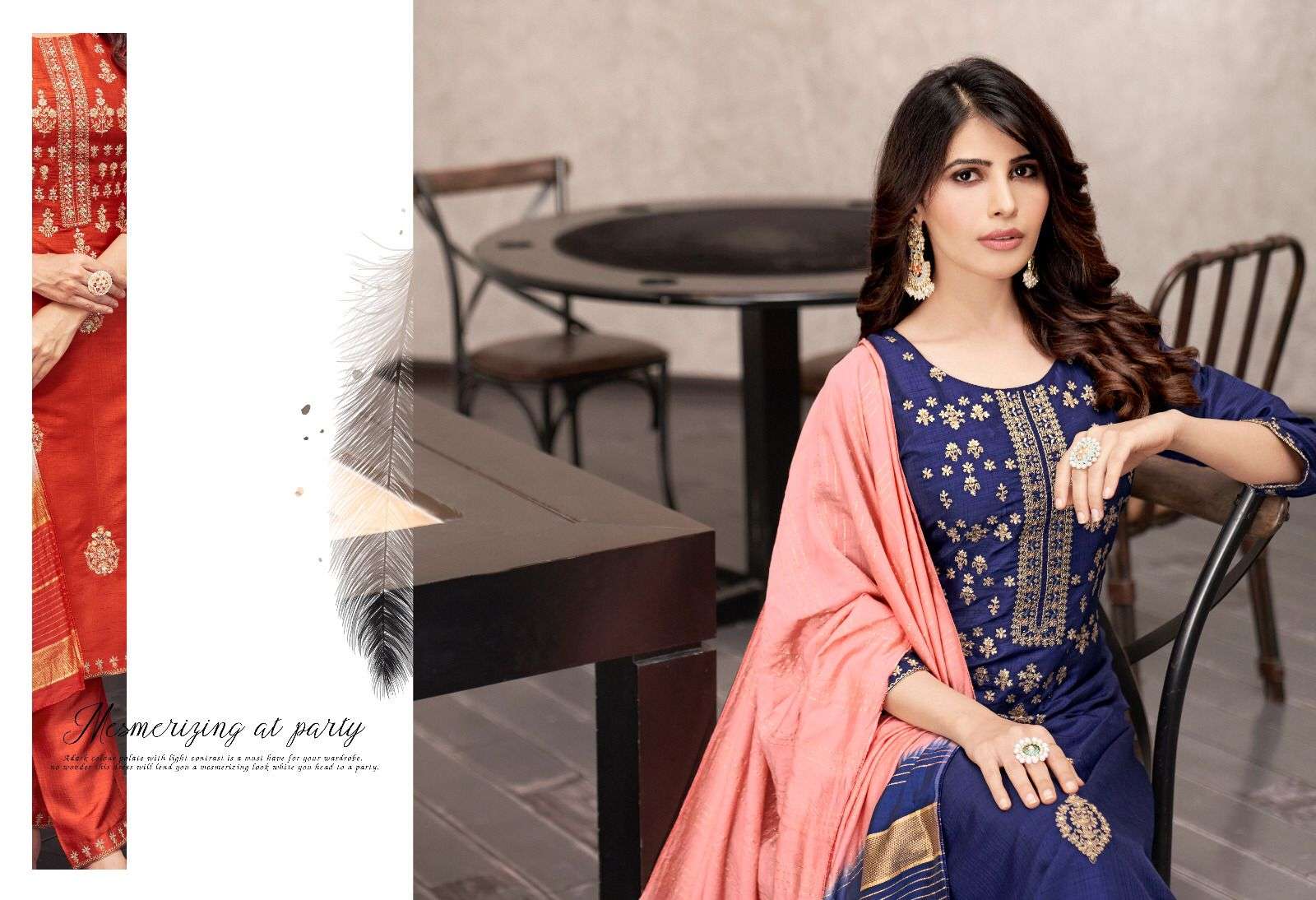 DIAMOND VOL-2 BY SWEETY FASHION FANCY SILK EMBROIDERY KURTI PANT WITH DUPATTA 