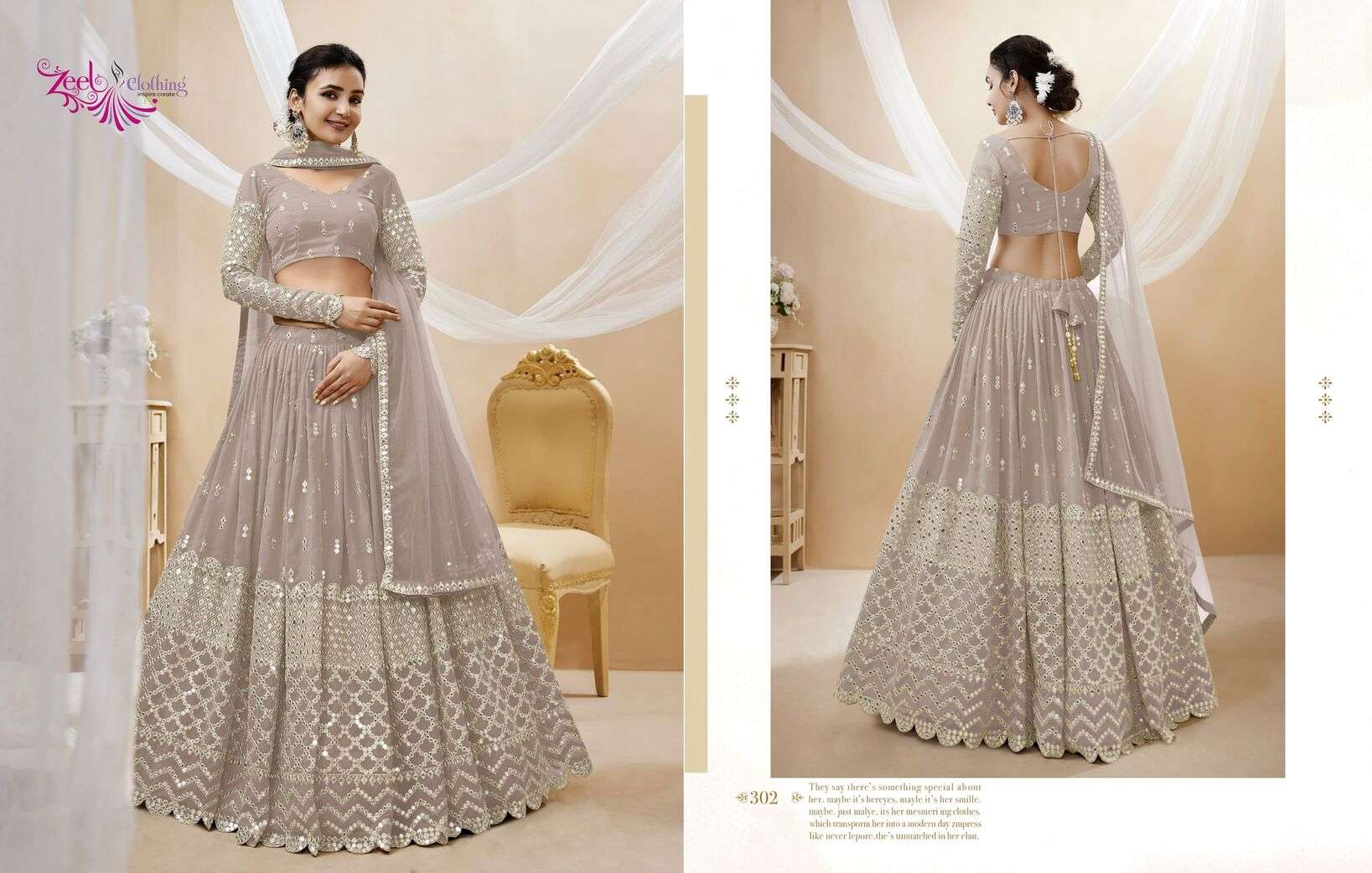 EXPRESSION VOL-1 BY ZEEL CLOTHING WEDDING WEAR HEAVY EMBROIDERY LEHENGA BLOUSE WITH DUPATTA 