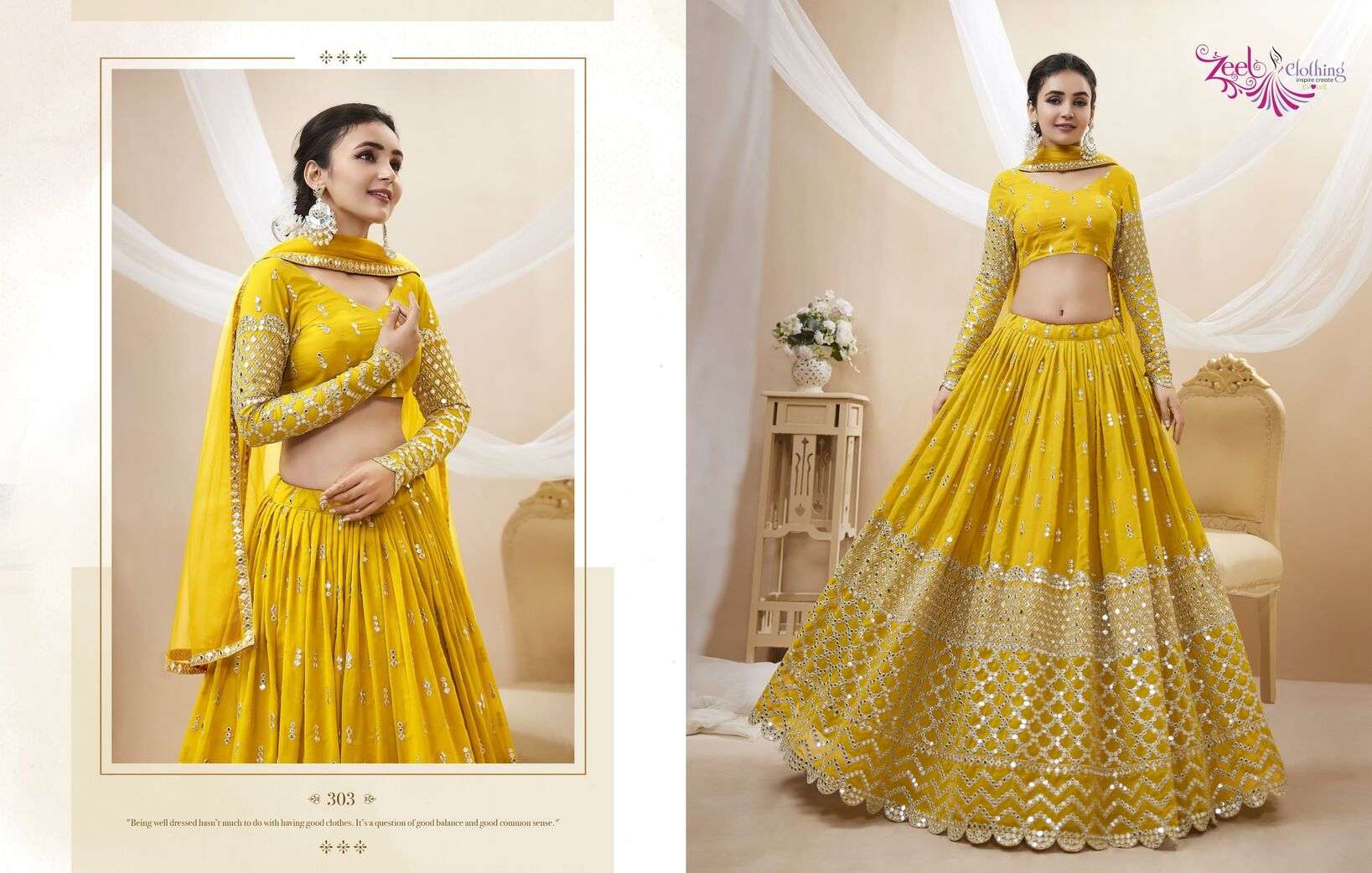 EXPRESSION VOL-1 BY ZEEL CLOTHING WEDDING WEAR HEAVY EMBROIDERY LEHENGA BLOUSE WITH DUPATTA 