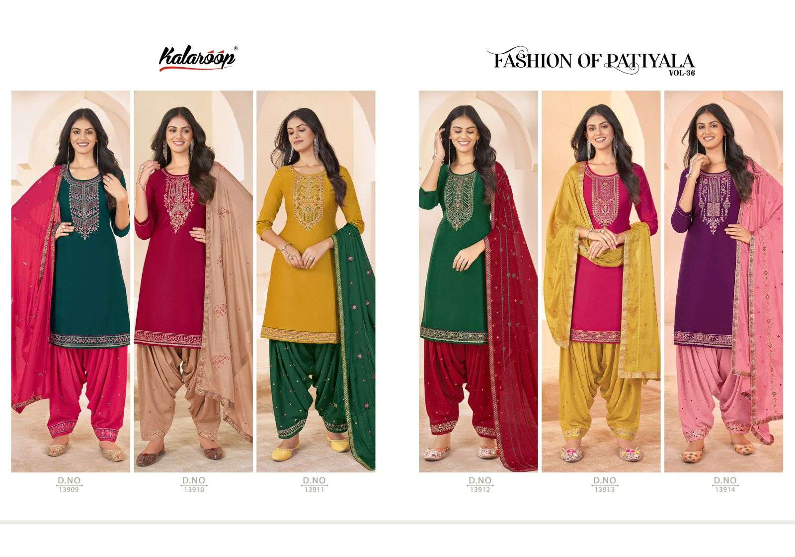 FASHION OF PATIYALA VOL-36 BY KAJREE JAM SILK EMBROIDERY SWAROSKI WORK 3 PCS 