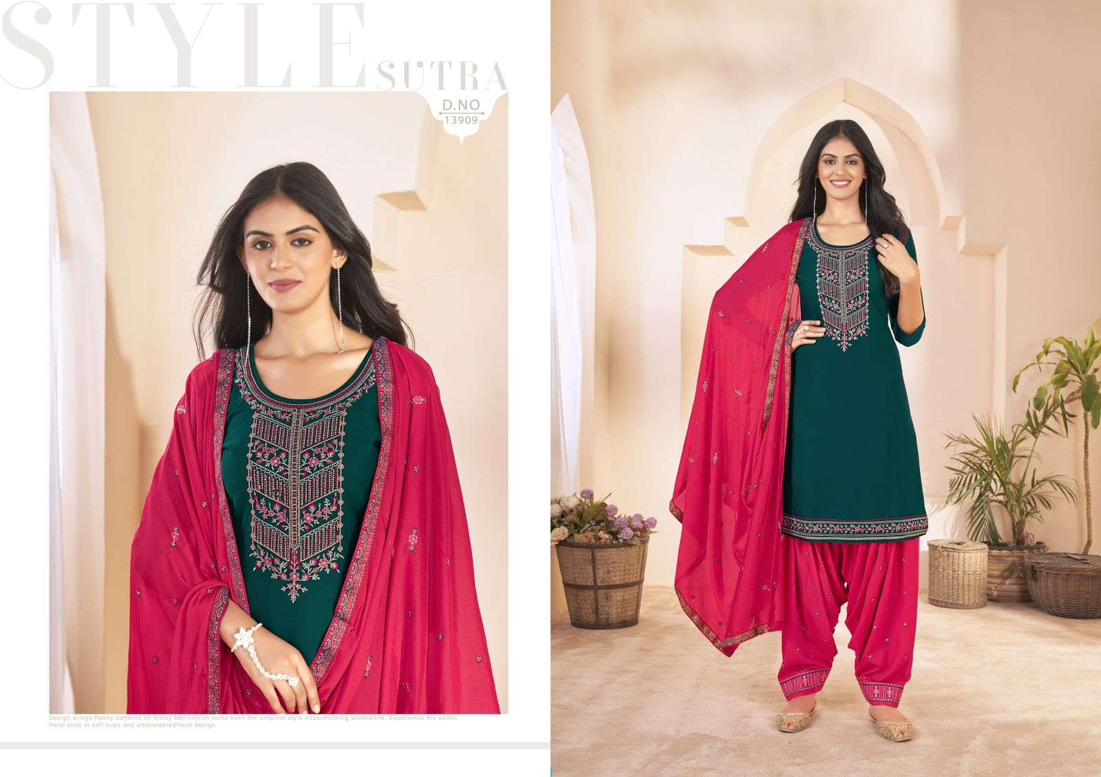 FASHION OF PATIYALA VOL-36 BY KAJREE JAM SILK EMBROIDERY SWAROSKI WORK 3 PCS 